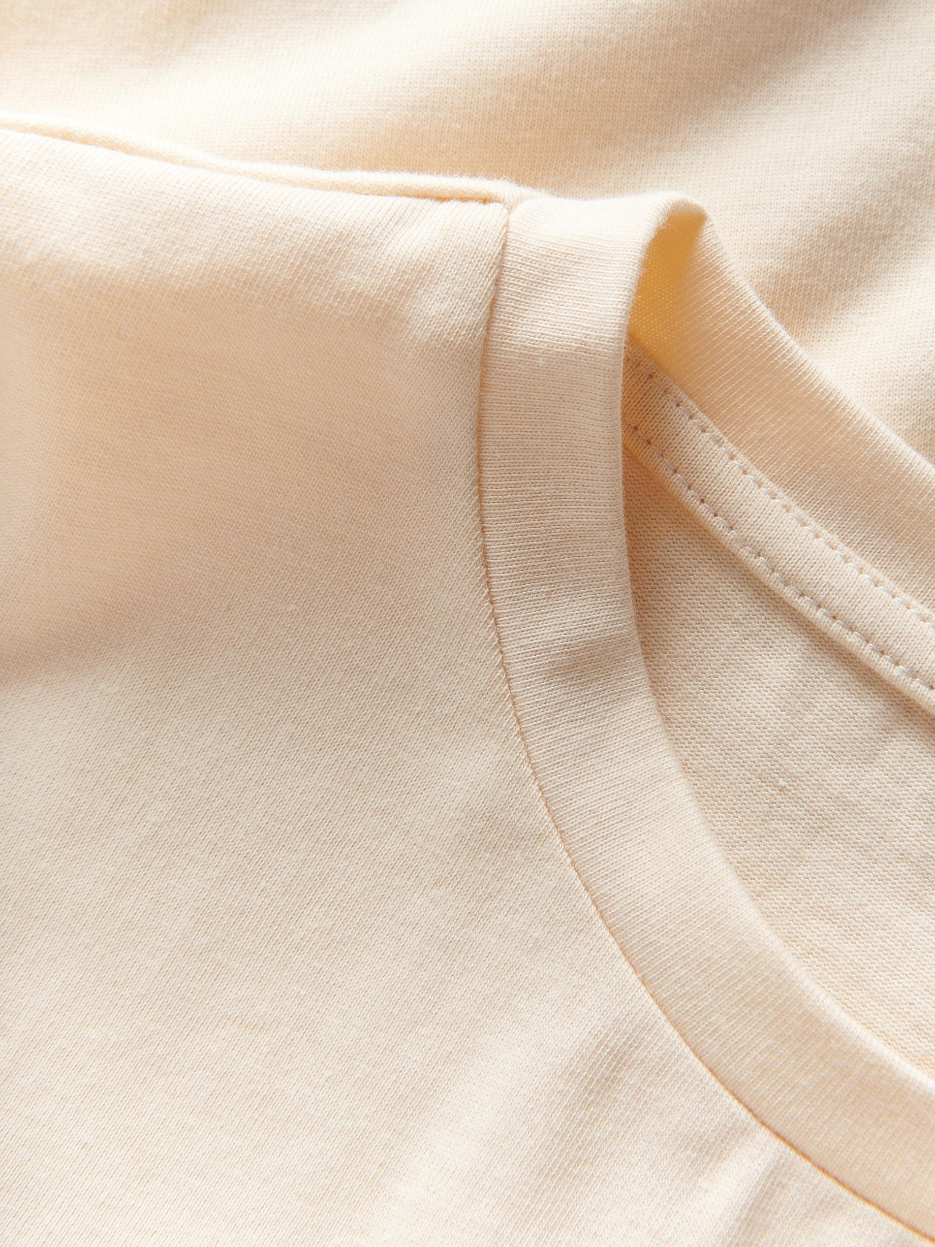 Beige Cotton T-Shirt With Print, , large image number 2