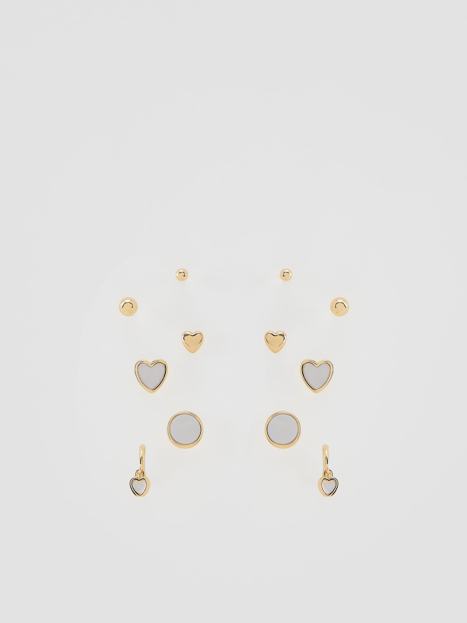 White Earrings, White, large image number 0