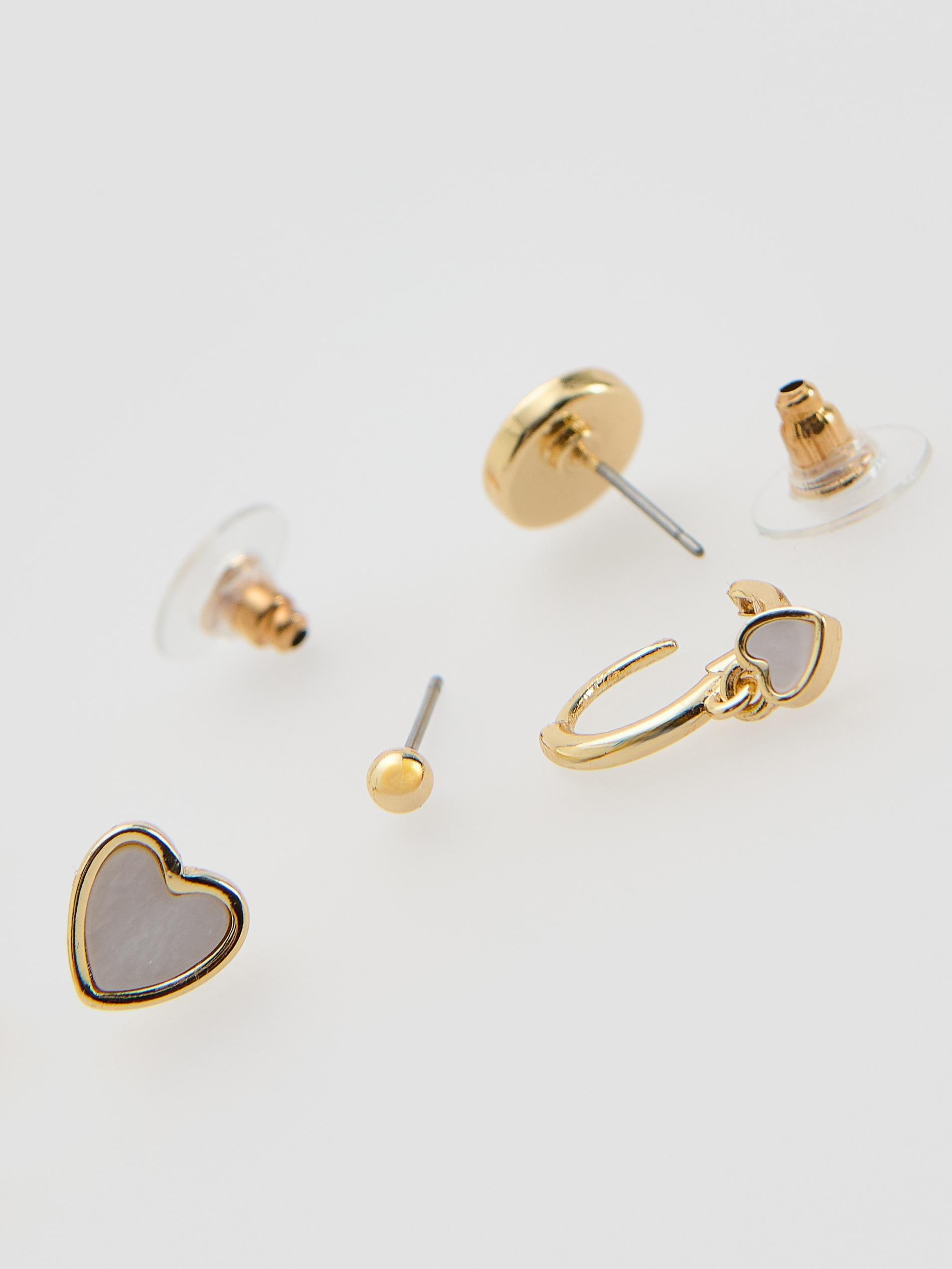 White Earrings, White, large image number 1