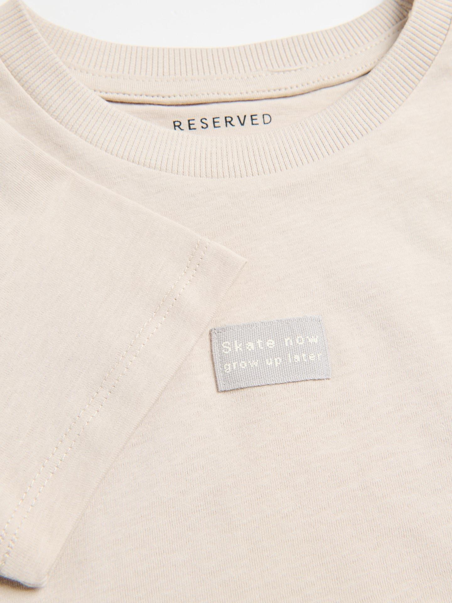 Beige T-Shirt With Patch, Beige, medium