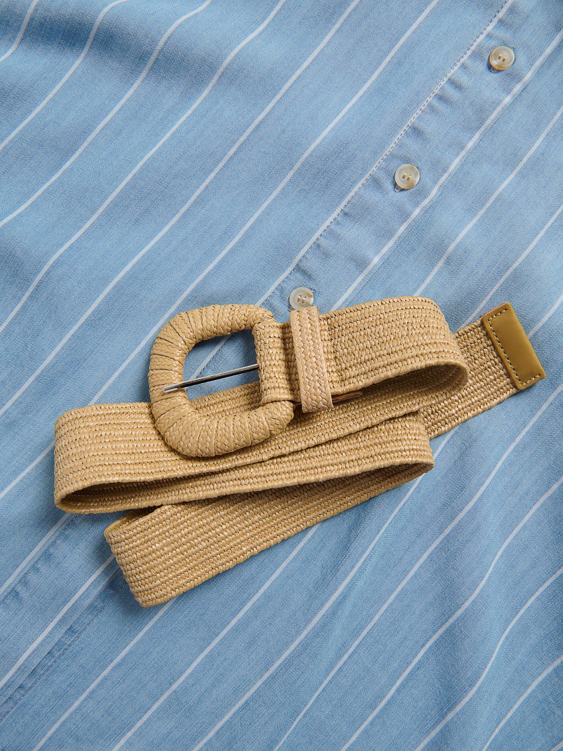 Blue Lyocell Midi Dress, Blue, large image number 5