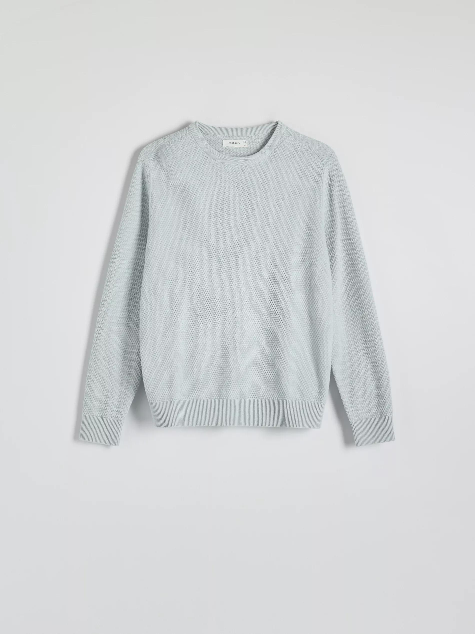 Blue Structural Cotton Jumper, Blue, large image number 5