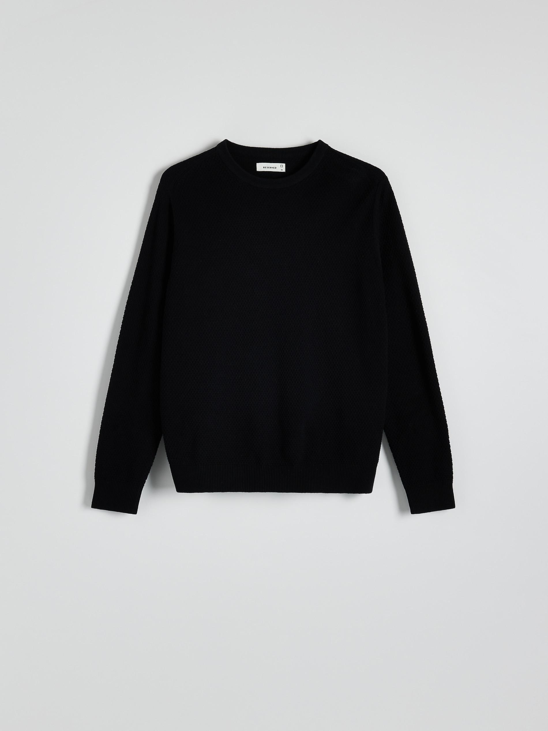 BLACK Structural cotton jumper, , medium