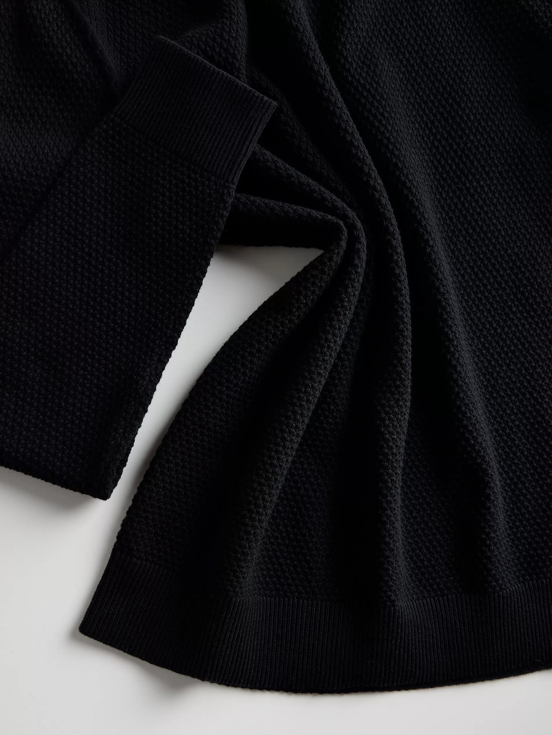 BLACK Structural cotton jumper, , large image number 1