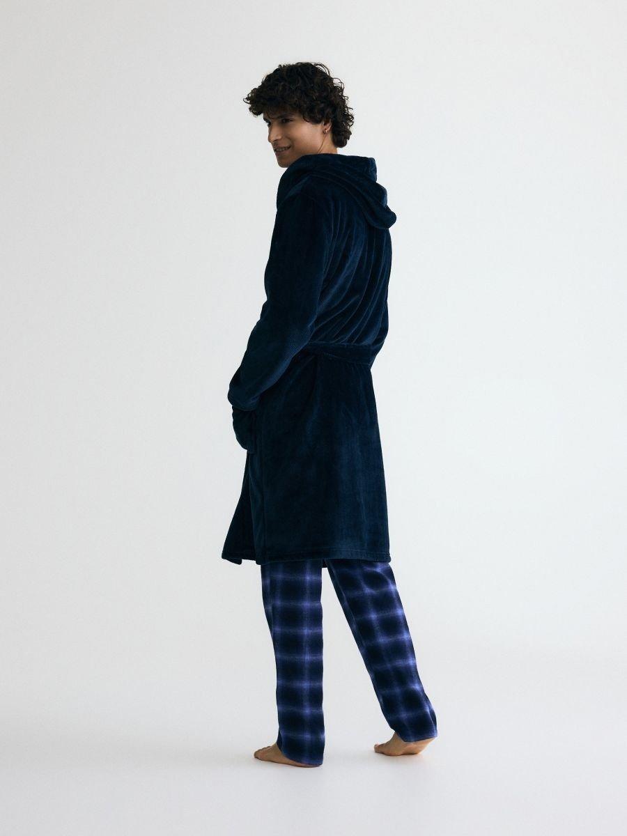 Navy Dressing Gown, Navy, large image number 1