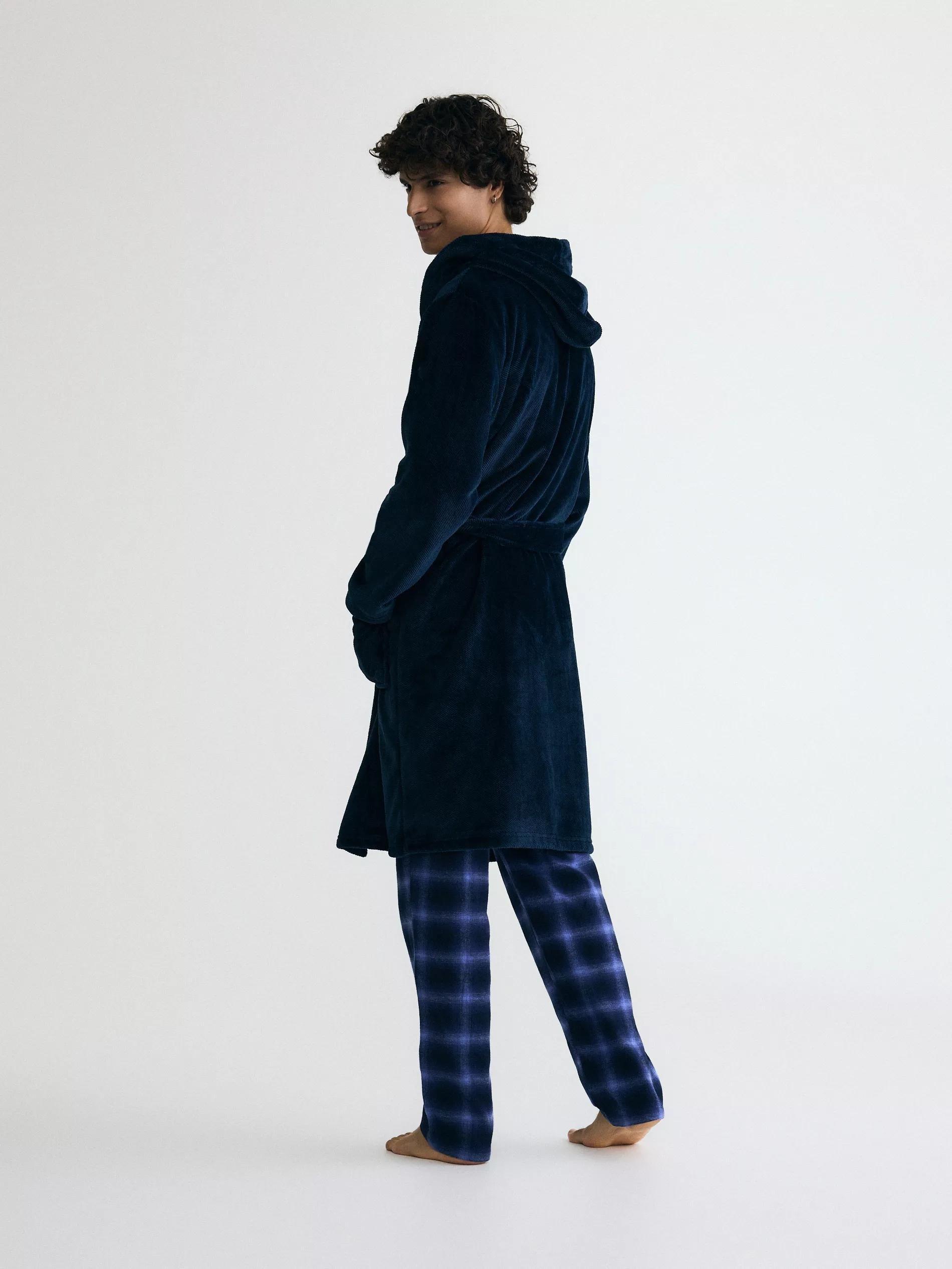 Navy Dressing Gown, Navy, large image number 7