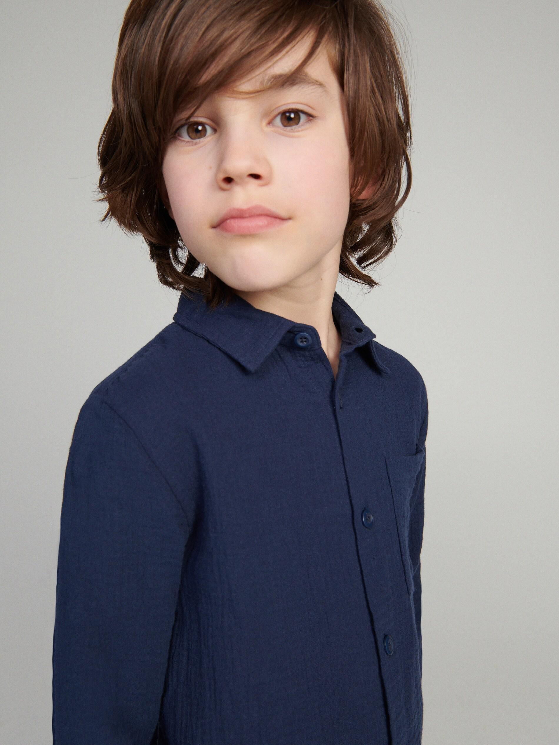 Blue Shirt, Kids Boys, , large image number 0