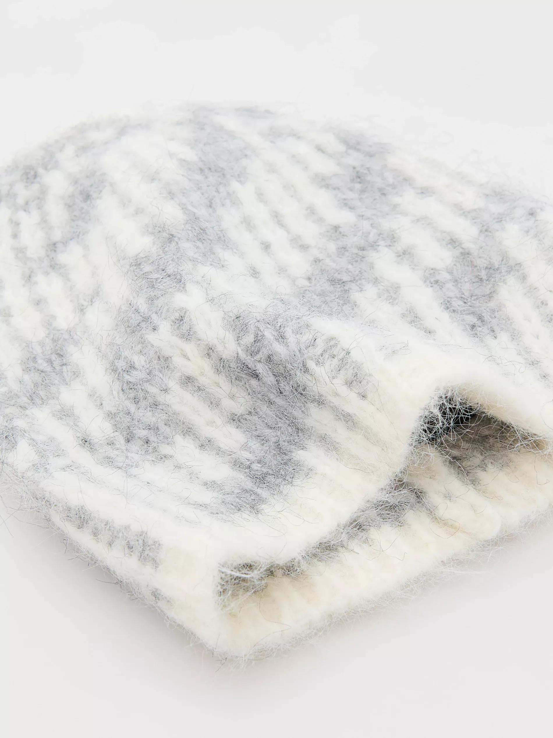 light grey Melange pattern beanie, Light grey, large image number 1