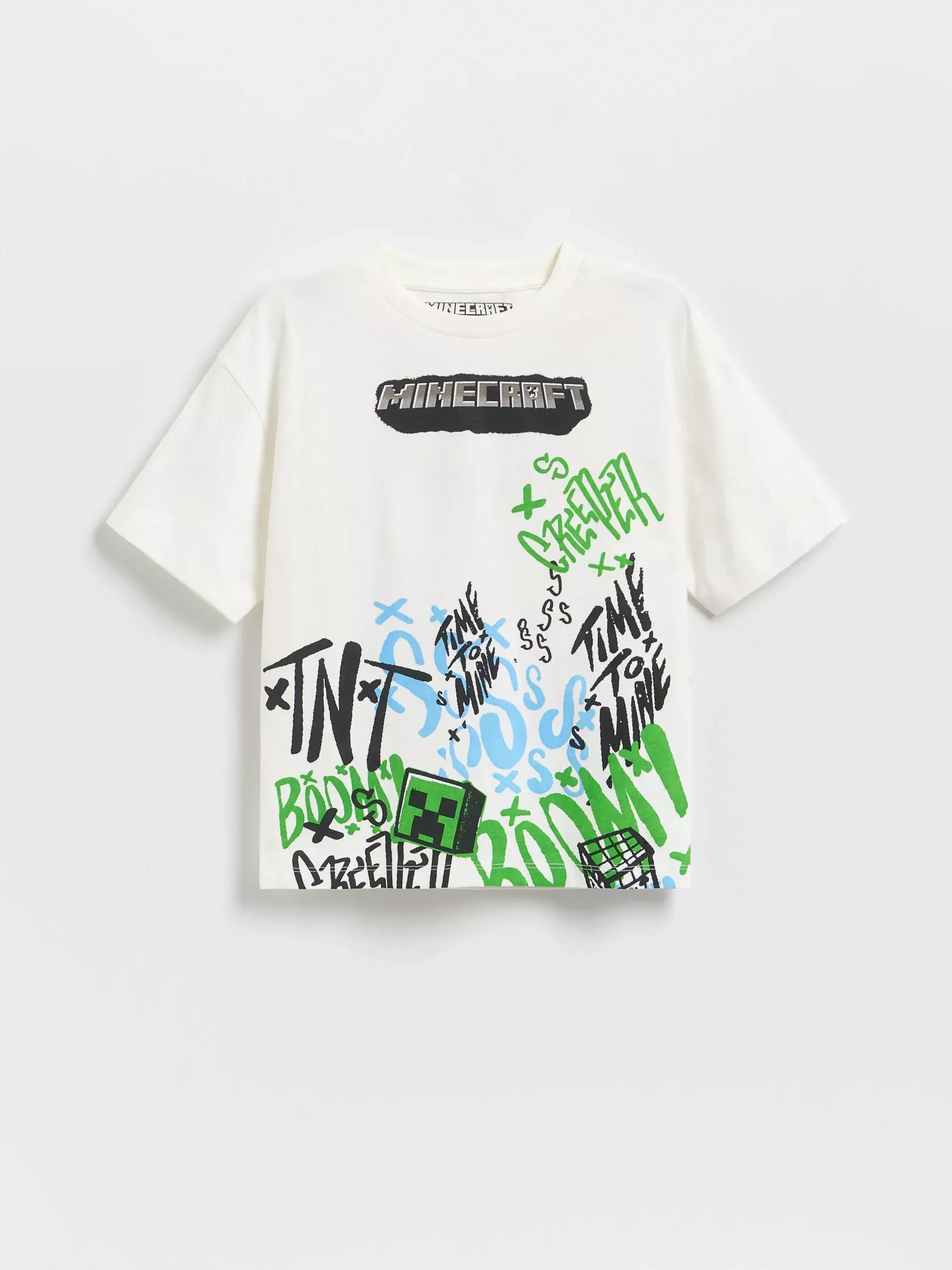 Minecraft cotton T-shirt, Ivory, medium