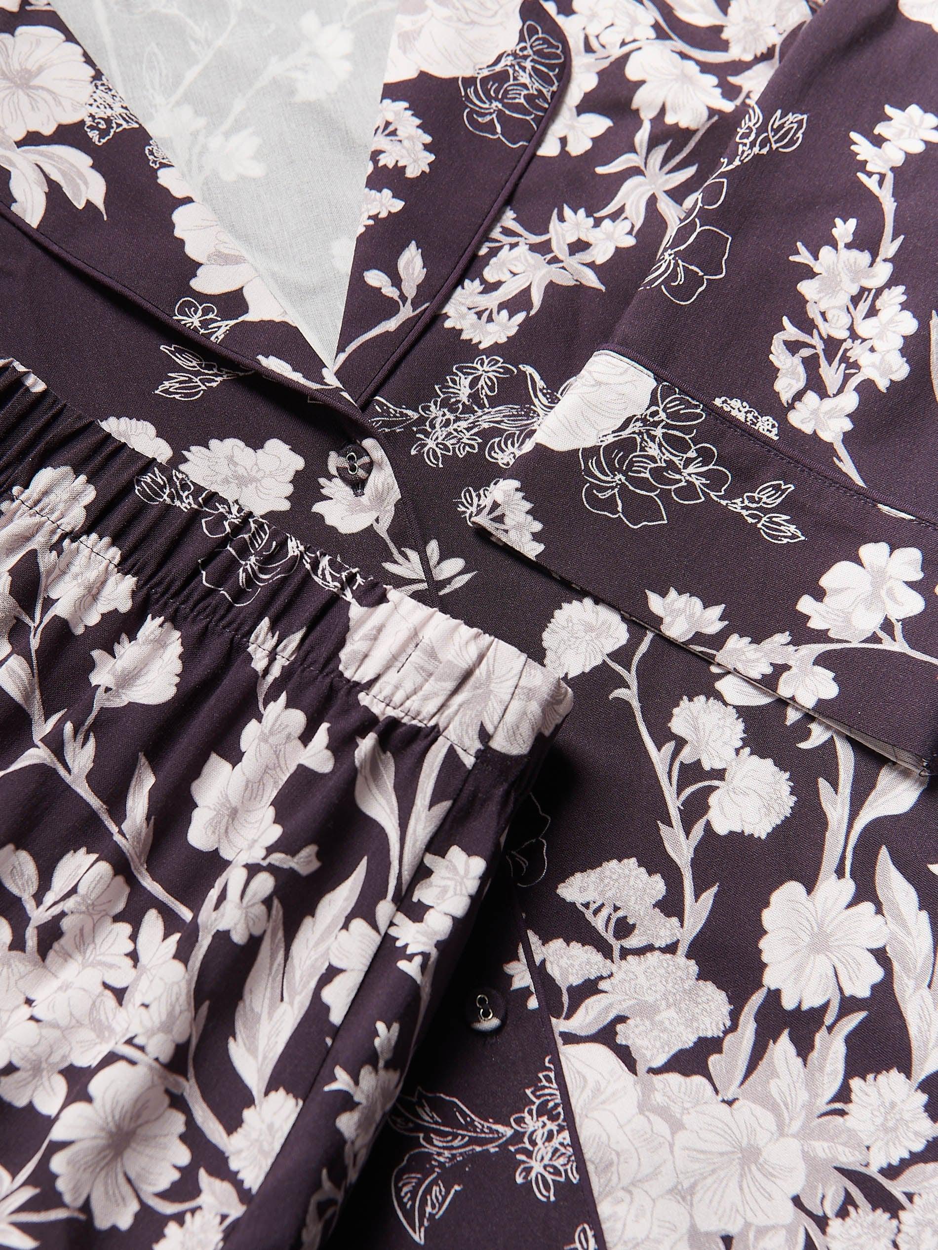 Purple Two Piece Viscose Pyjama Set, Purple, large image number 5