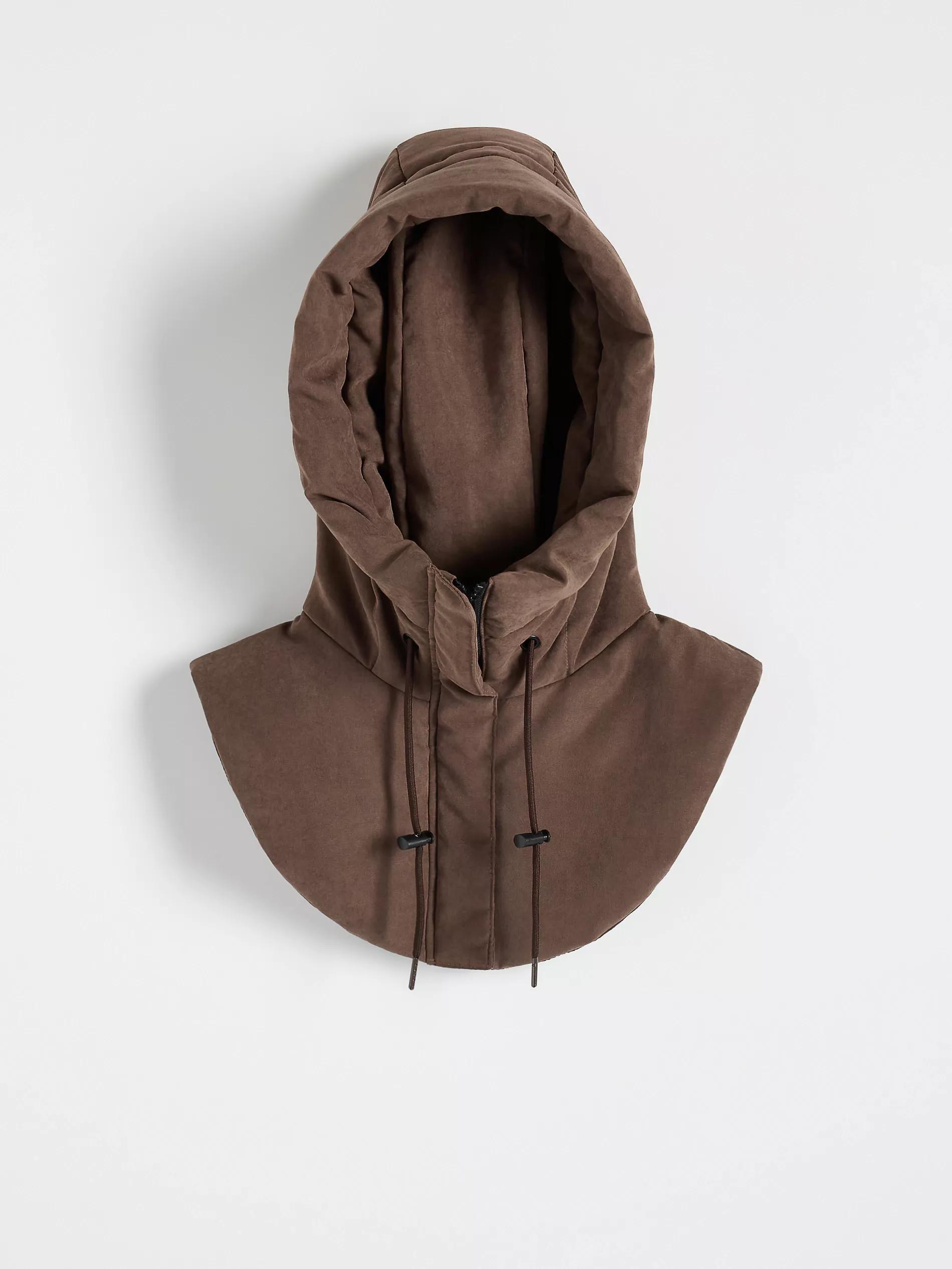 Brown Zippered Cowl, Brown, large image number 0