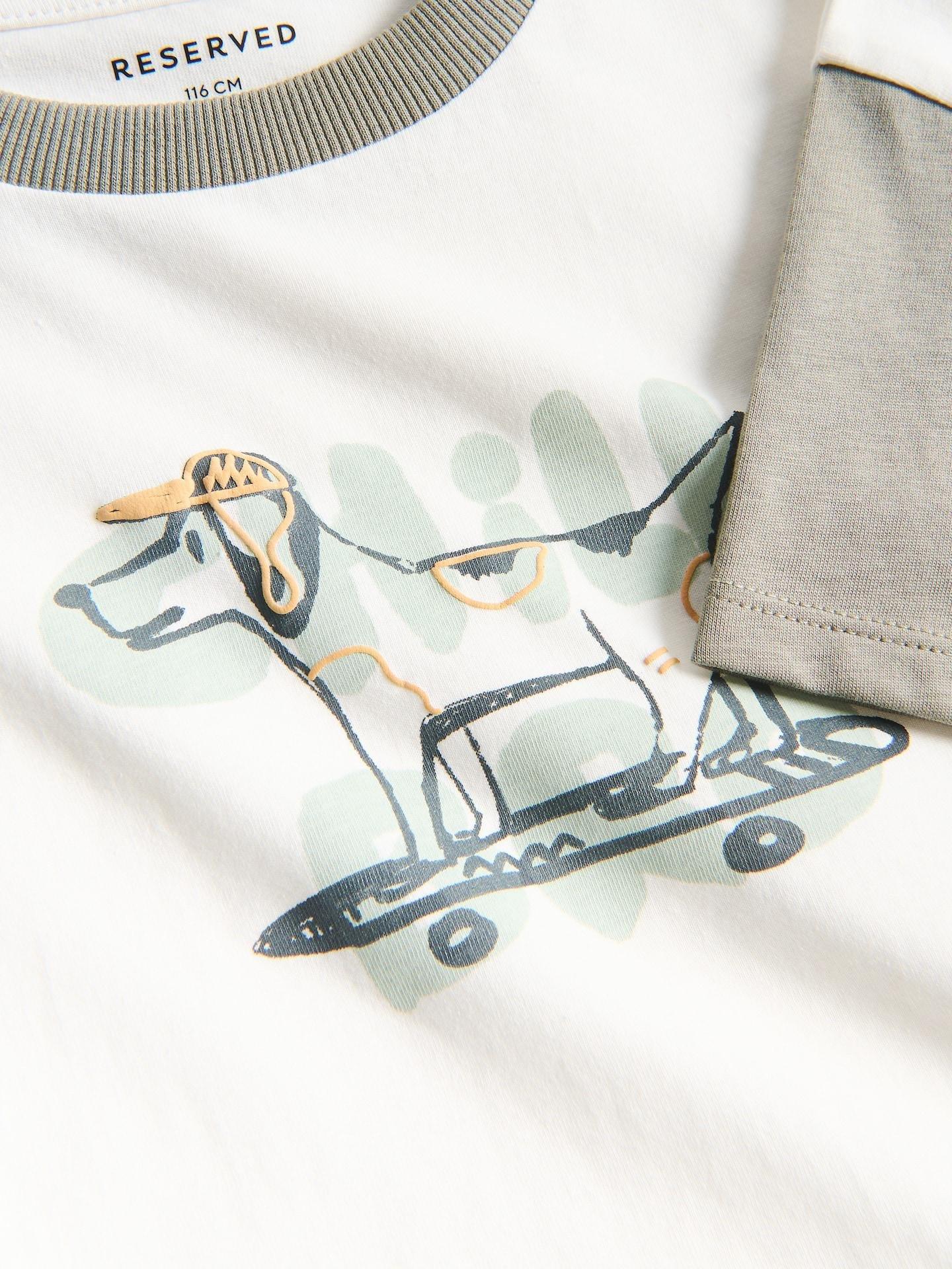 Cream T-Shirt With Print, Ivory, medium
