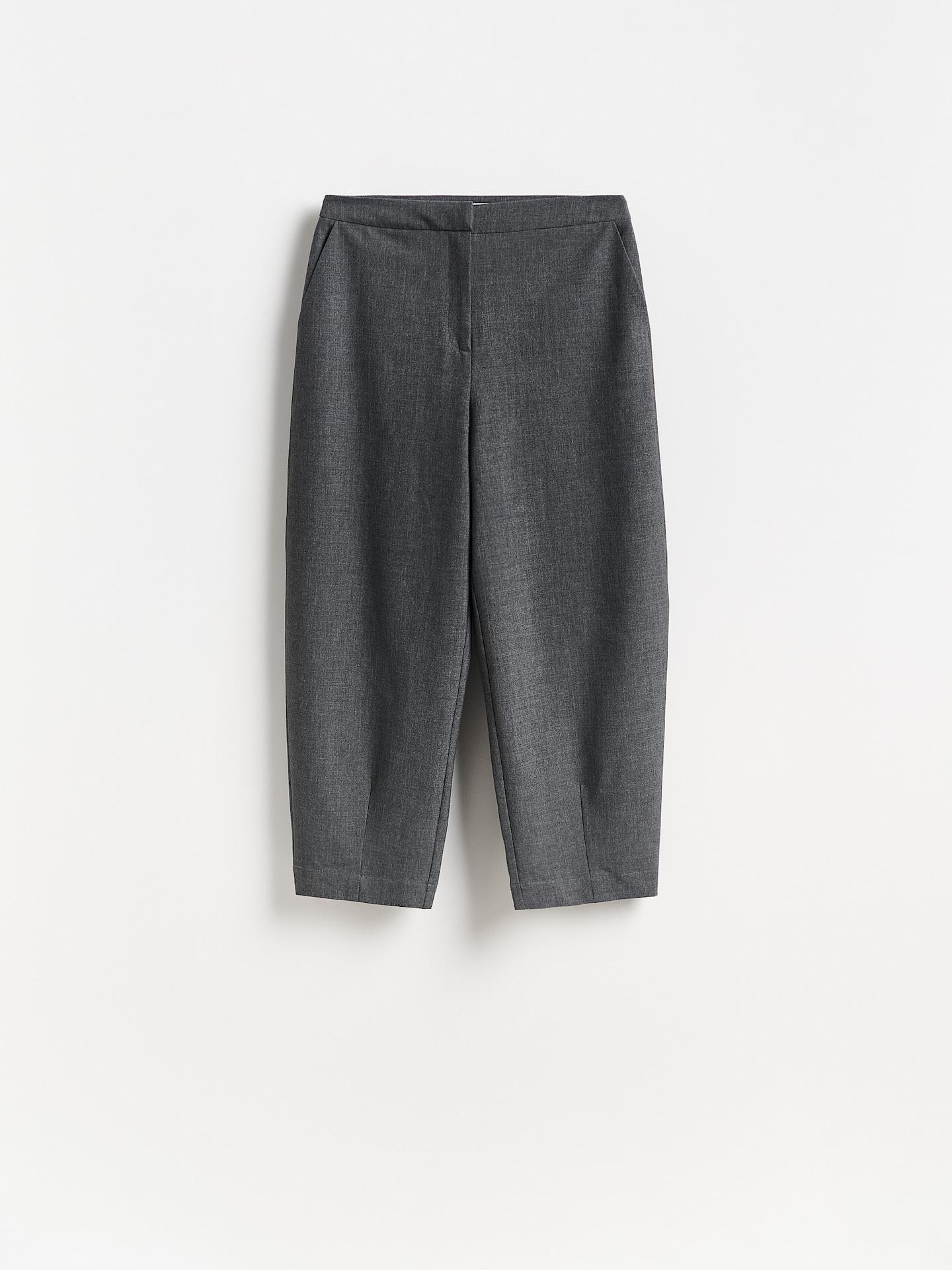 Grey Barrel Leg Trousers, Light grey, large image number 3