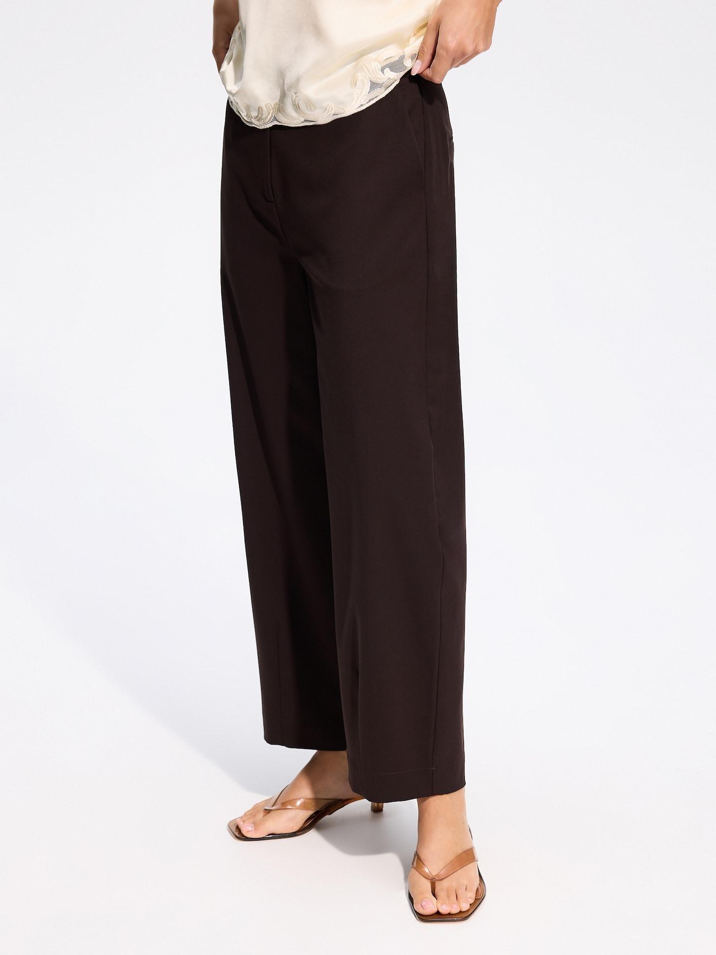 Brown Barrel Leg Trousers, Brown, medium