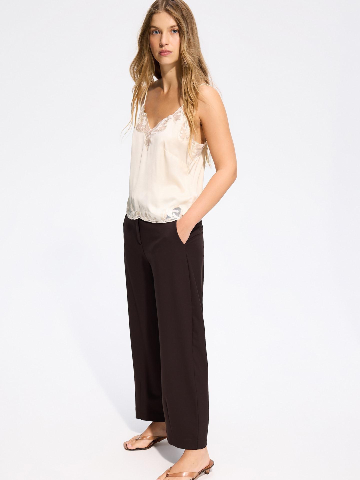 Brown Barrel Leg Trousers, Brown, medium