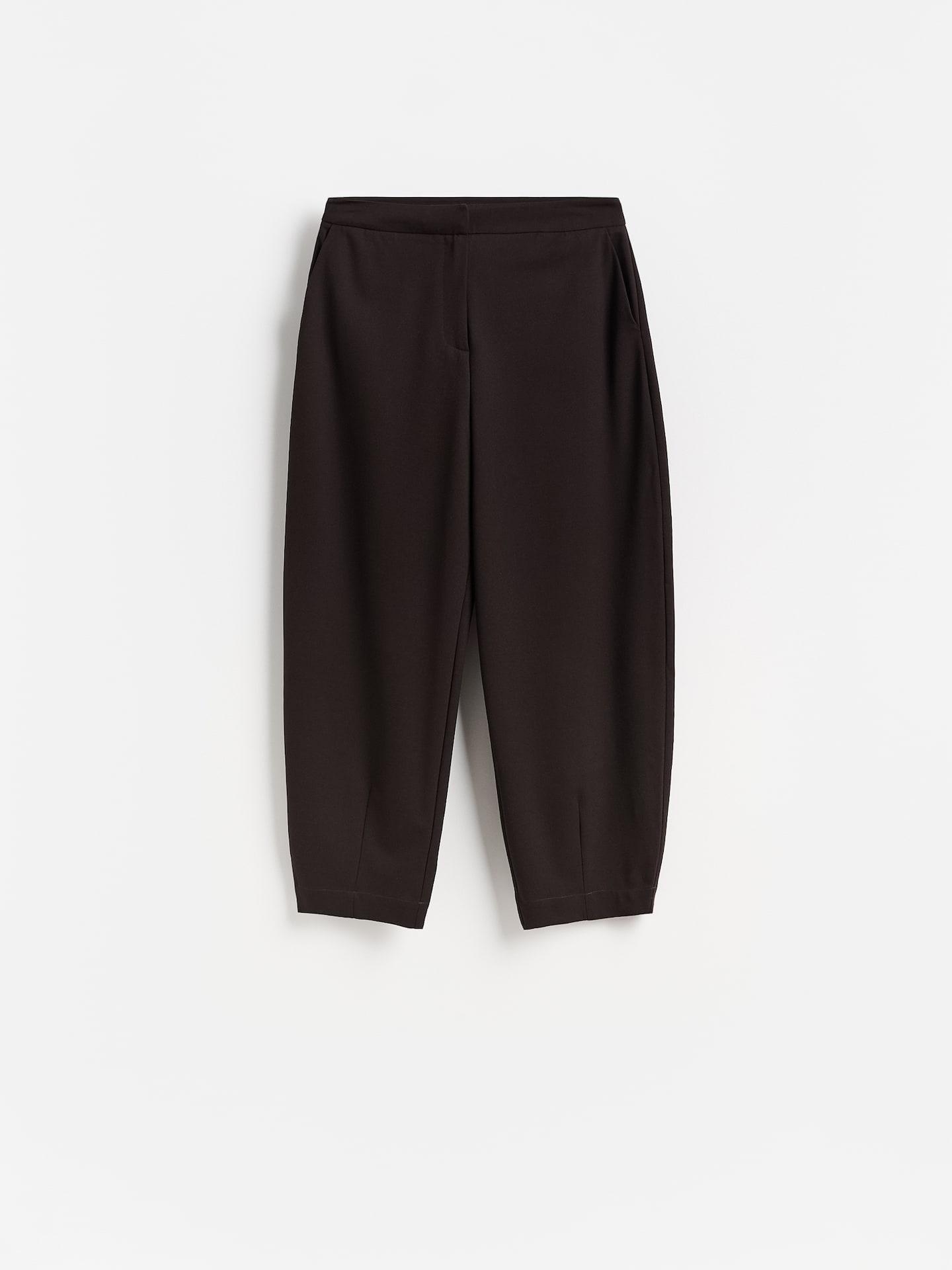 Brown Barrel Leg Trousers, Brown, large image number 4