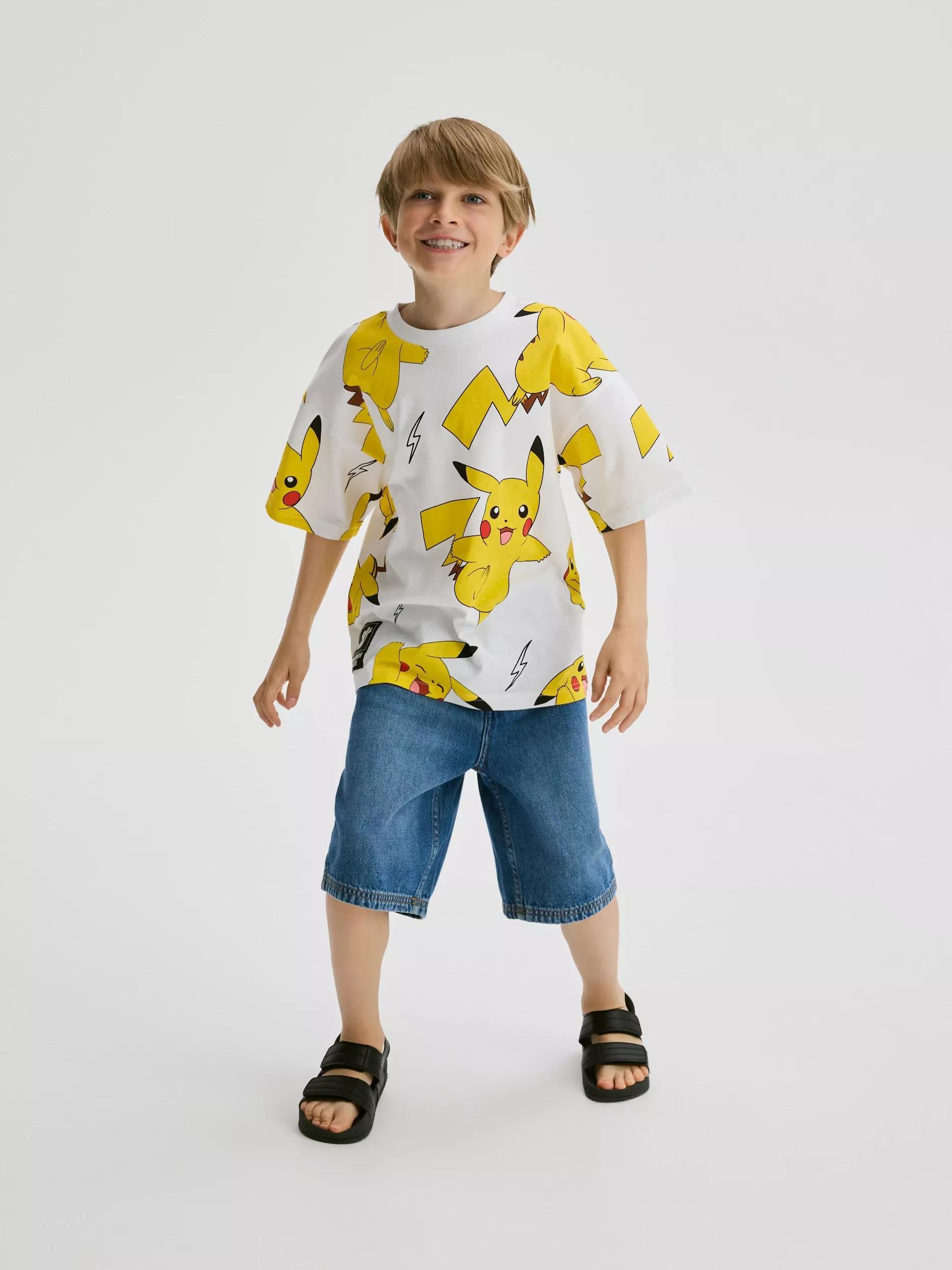 CREAM Pokemon cotton T-shirt, Ivory, large image number 3