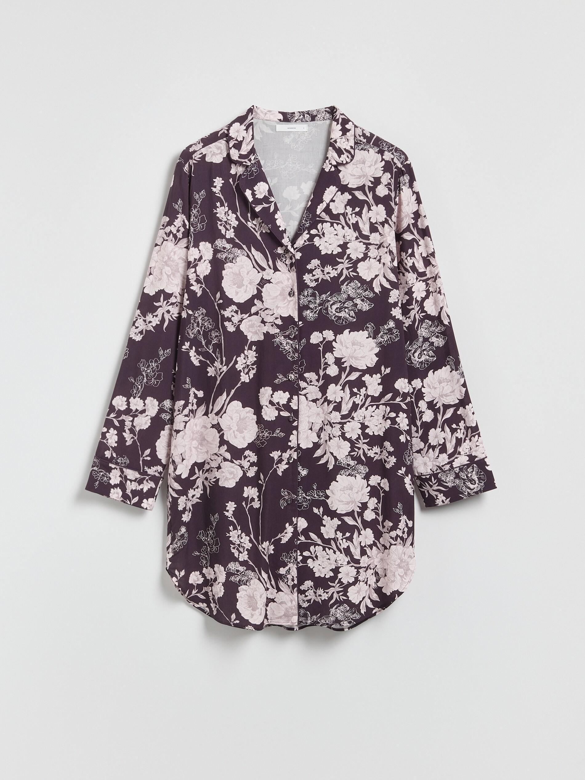 Purple Patterned Nightdress, Purple, large image number 4