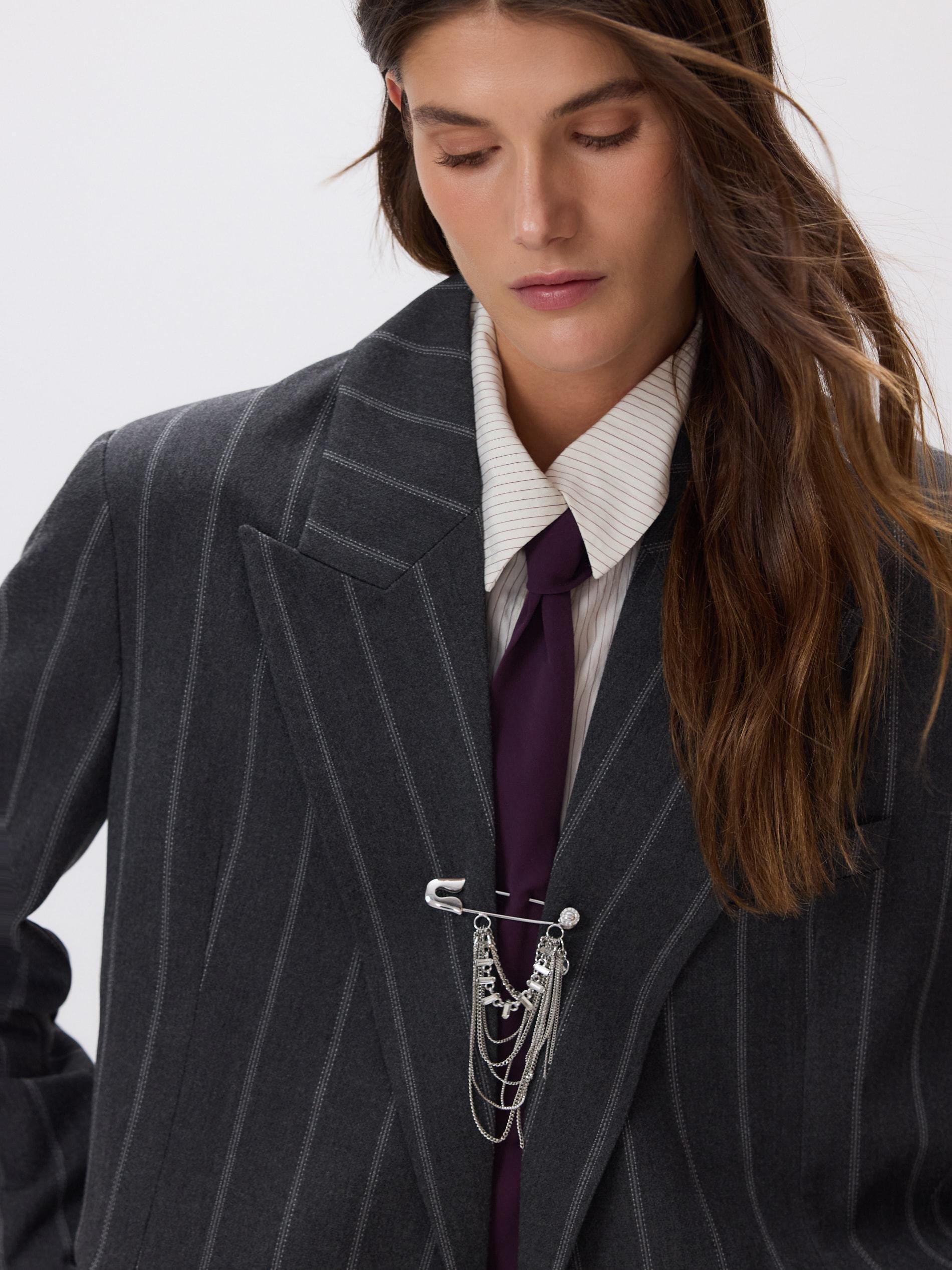 بليزر رمادي, Grey, medium