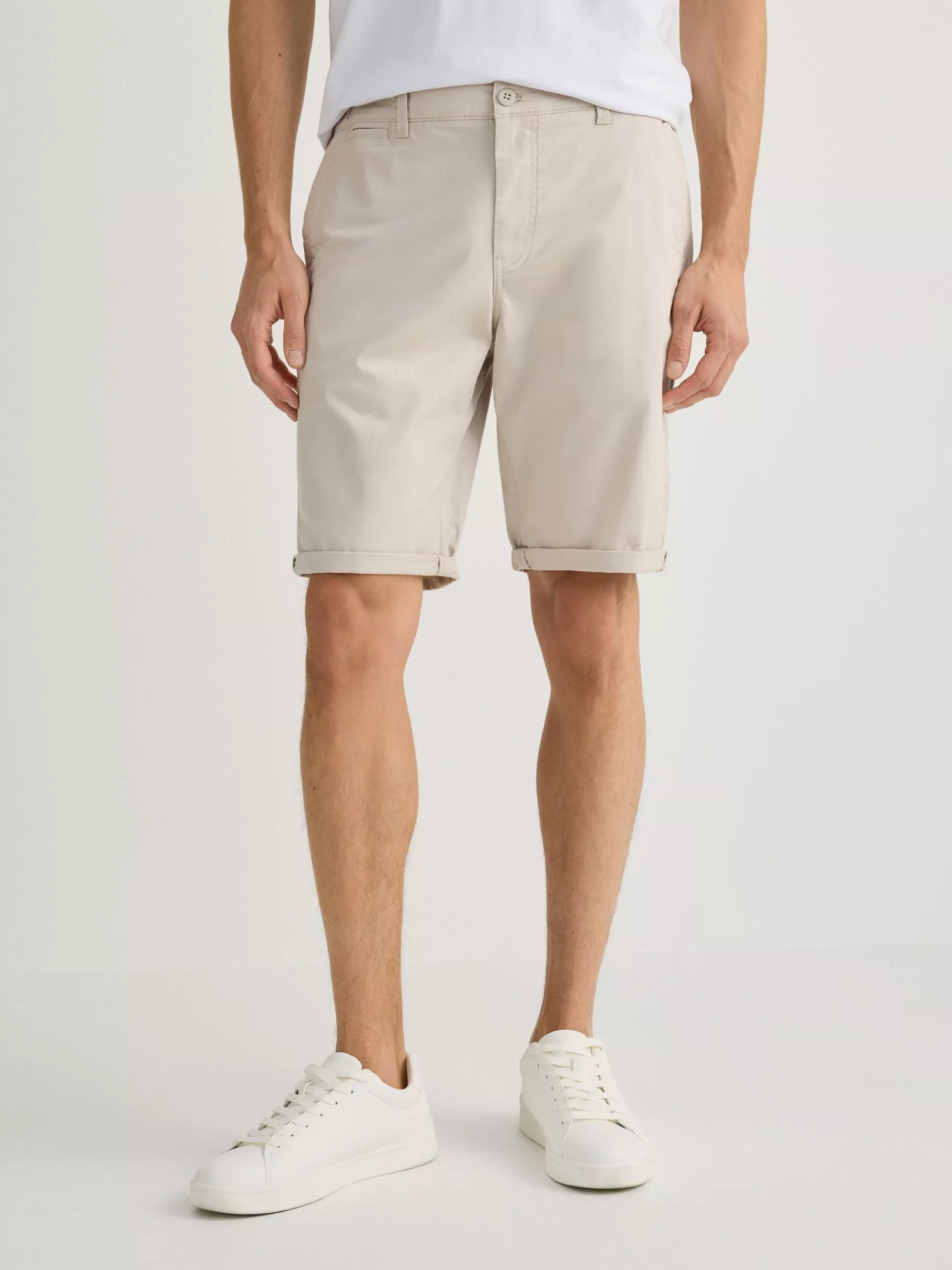 Beige Chino Slim Shorts, , medium