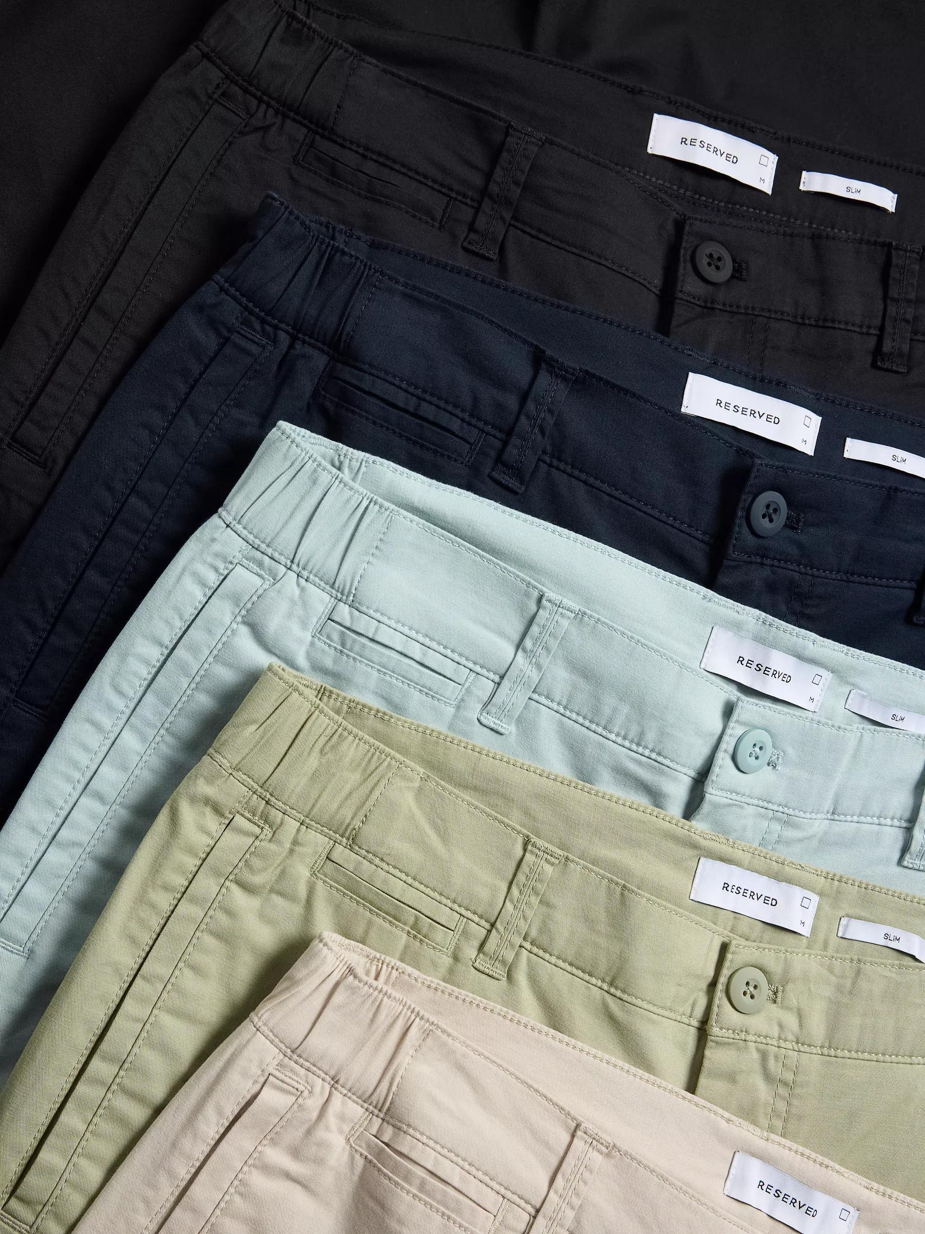 Blue Chino Slim Shorts, , large image number 1