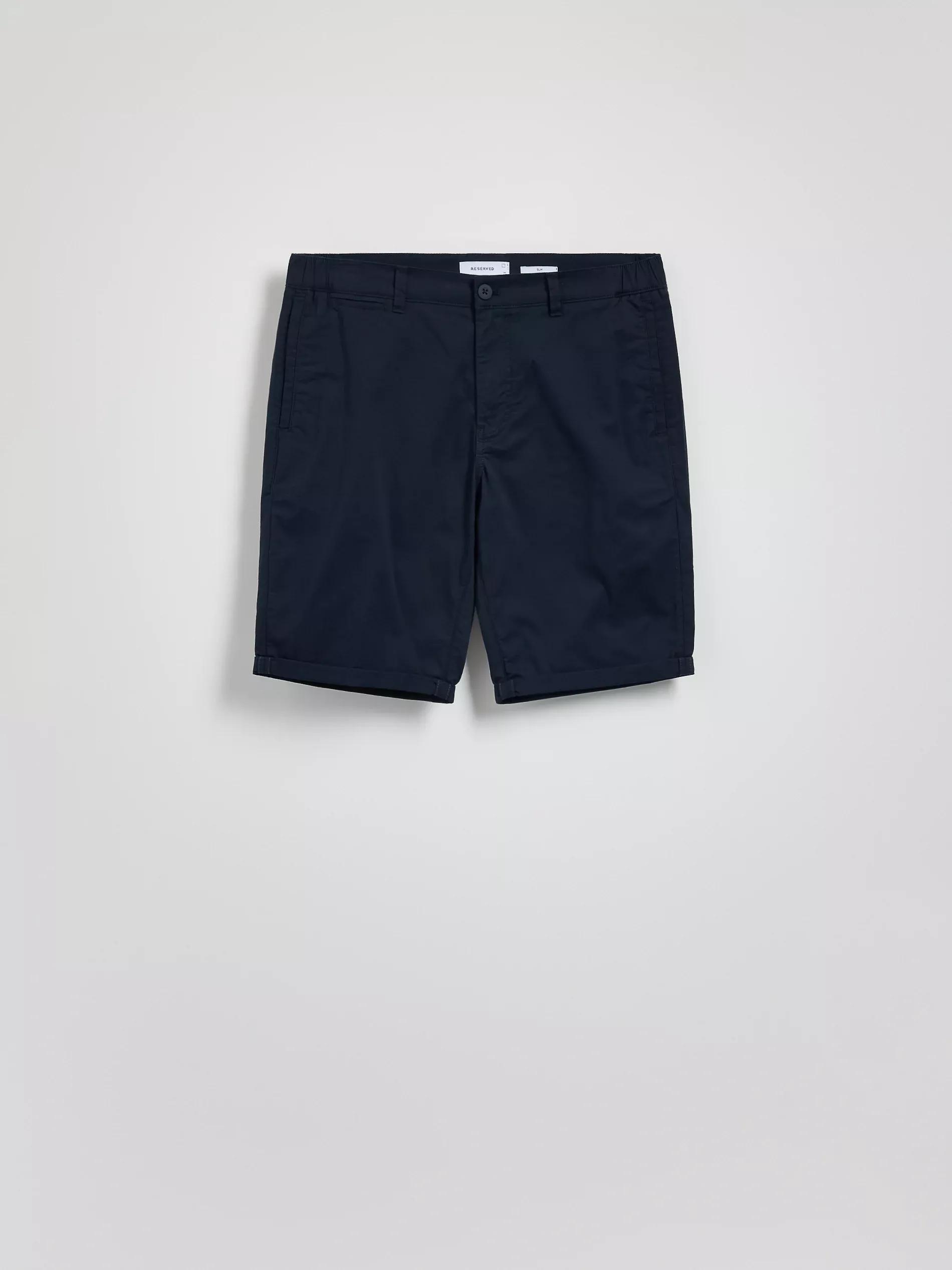 Navy Chino Slim Shorts, , large image number 0