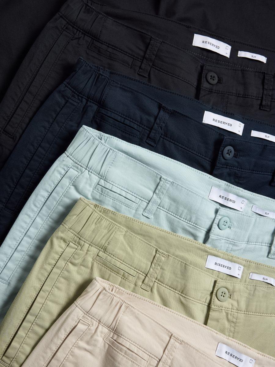 Green Slim Chino Shorts, , large image number 1