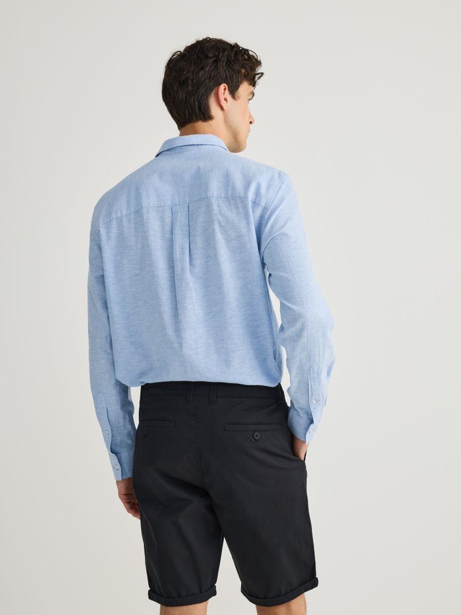 Black Slim Chino Shorts, , large image number 2