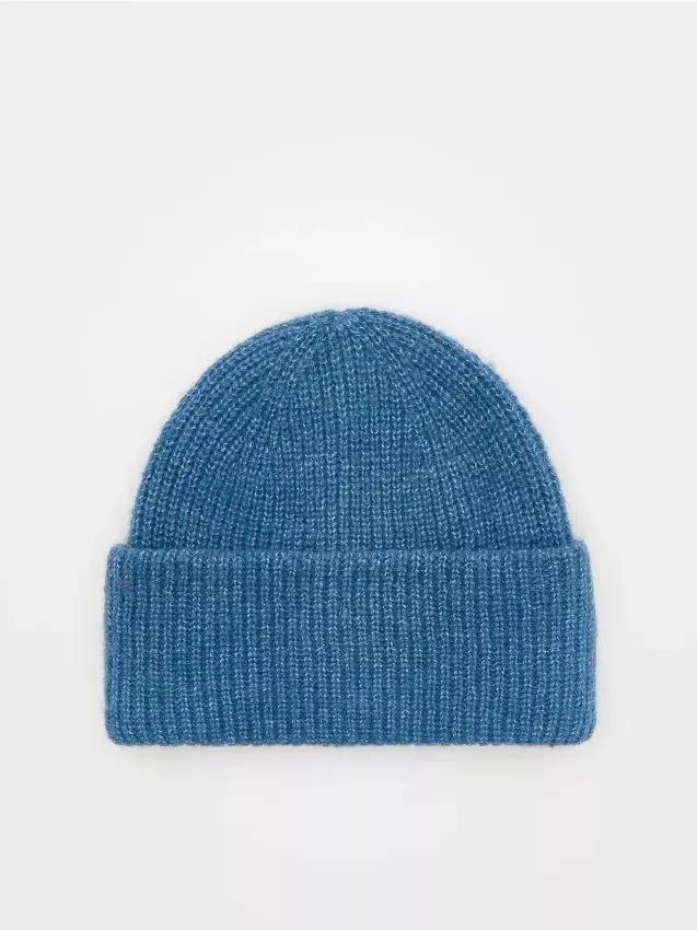 Blue Plain Beanie, Blue, large image number 0