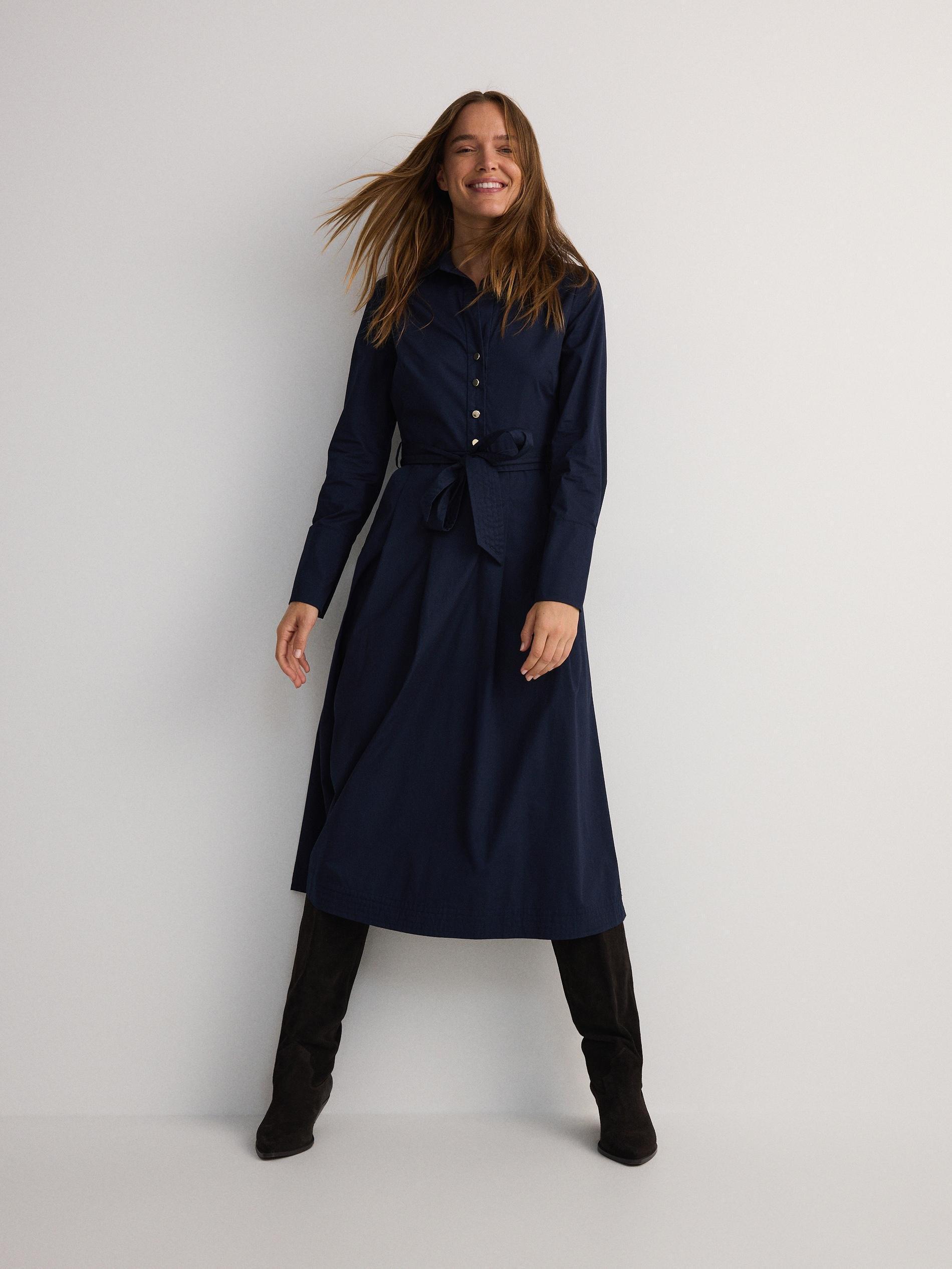 Navy Midi Dress, , large image number 1