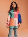 Reserved - Multicolor Colour Block Hoodie, Kids Girls