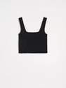 Reserved - Black Ribbed Knit Top, Women