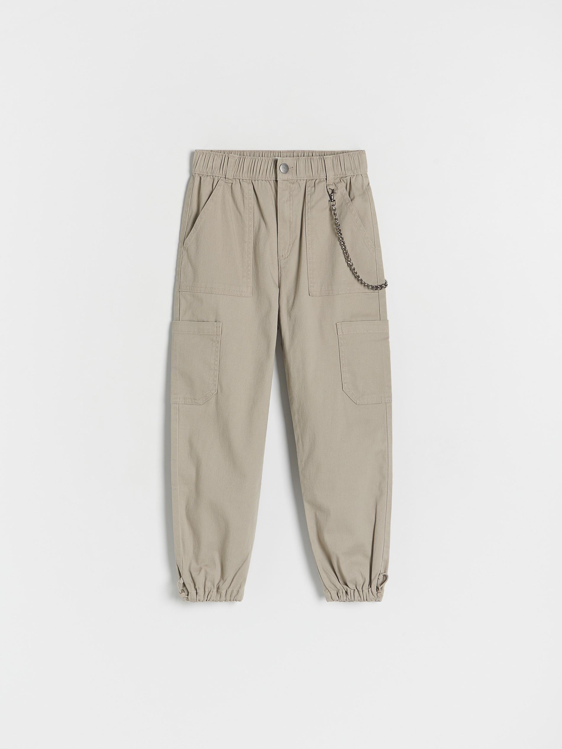 Green Trousers With Chain Detail, Kids Girls, , large image number 1