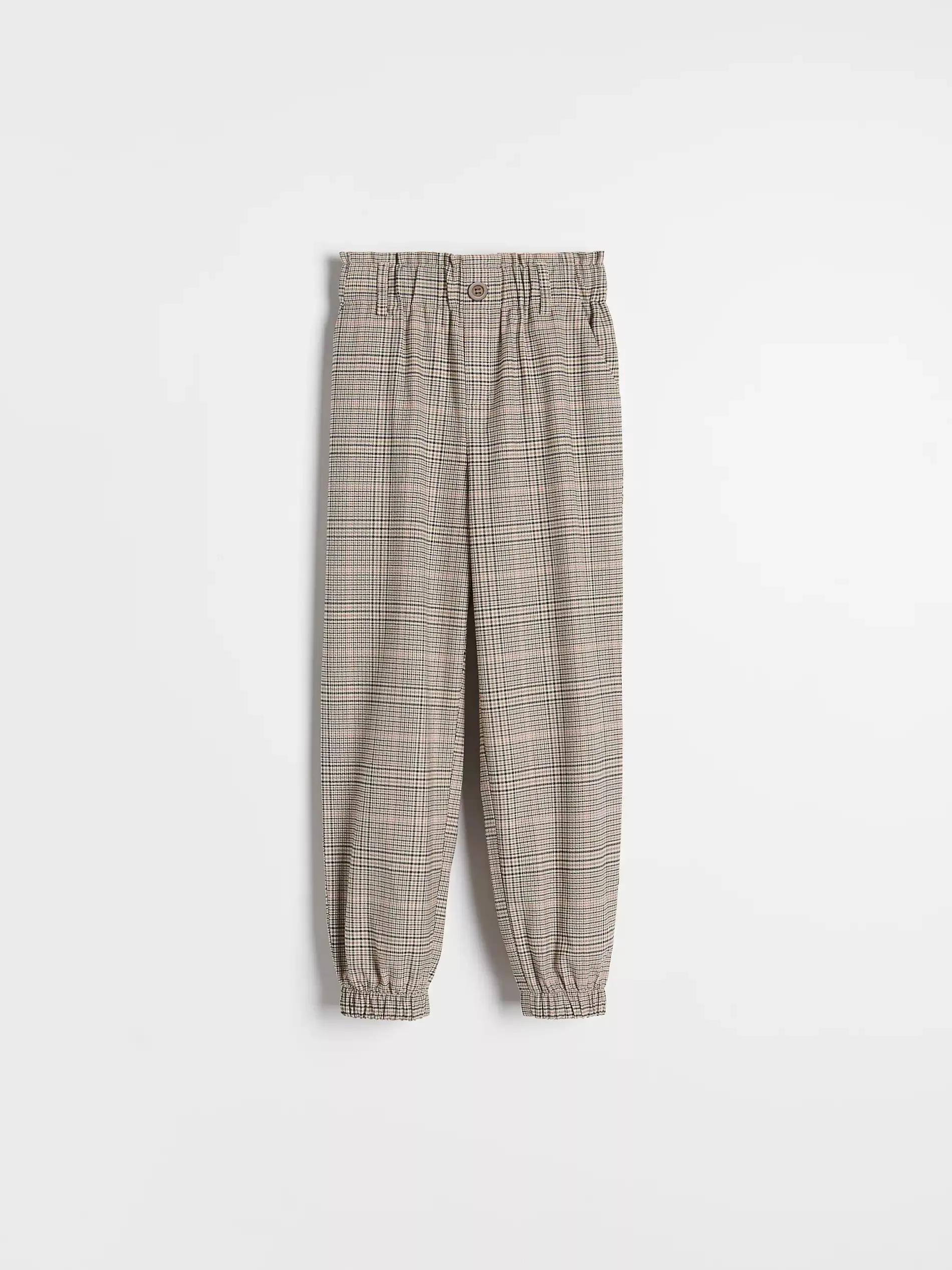 Multicolor Check Paperbag Trousers, Girls, , large image number 2