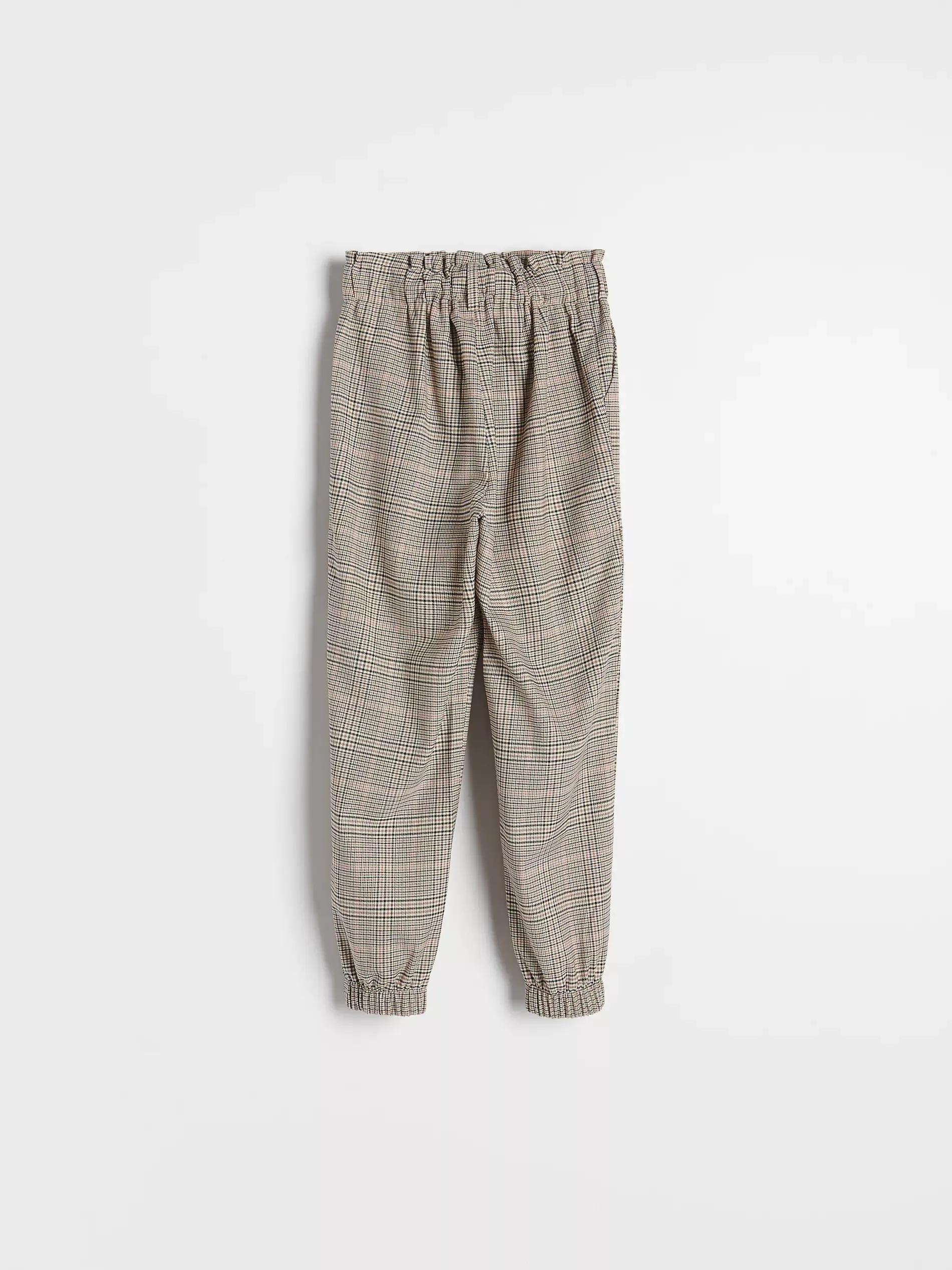 Multicolor Check Paperbag Trousers, Girls, , large image number 3