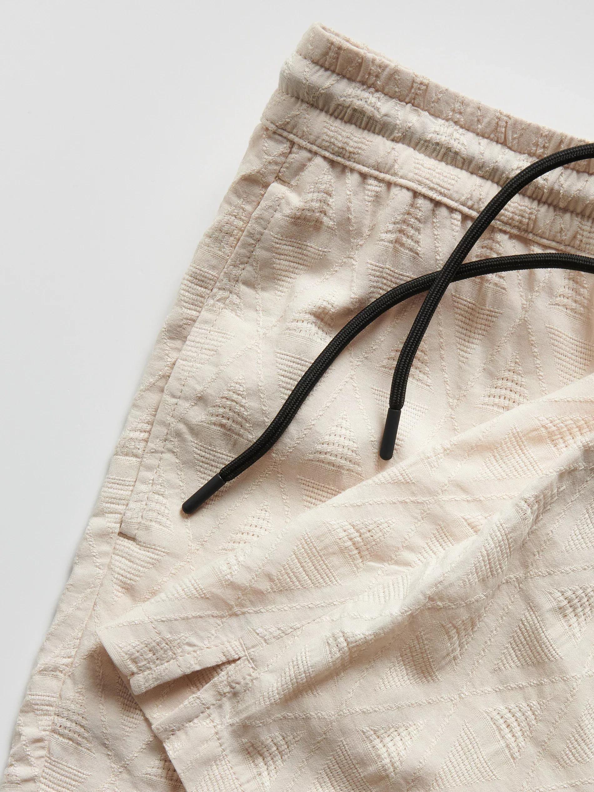Beige Slim Fit Shorts, , large image number 4