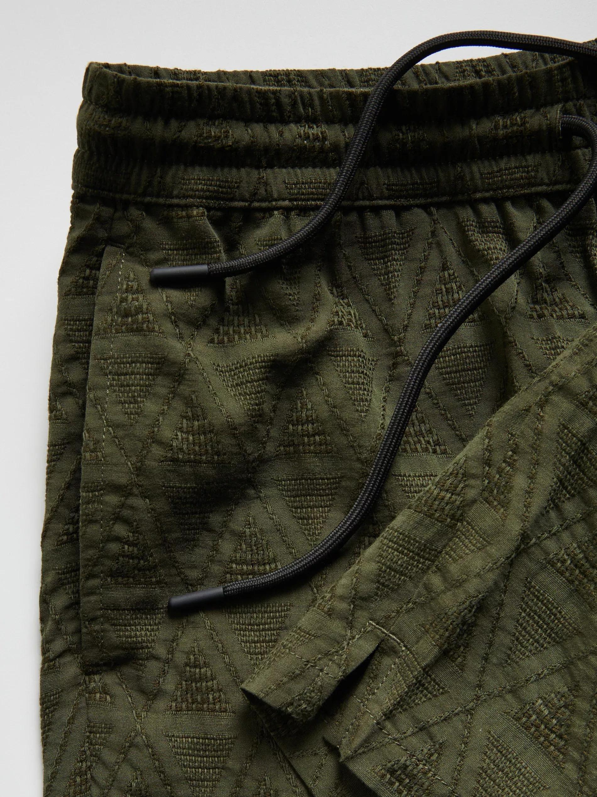 Green Slim Fit Shorts, Khaki, large image number 5