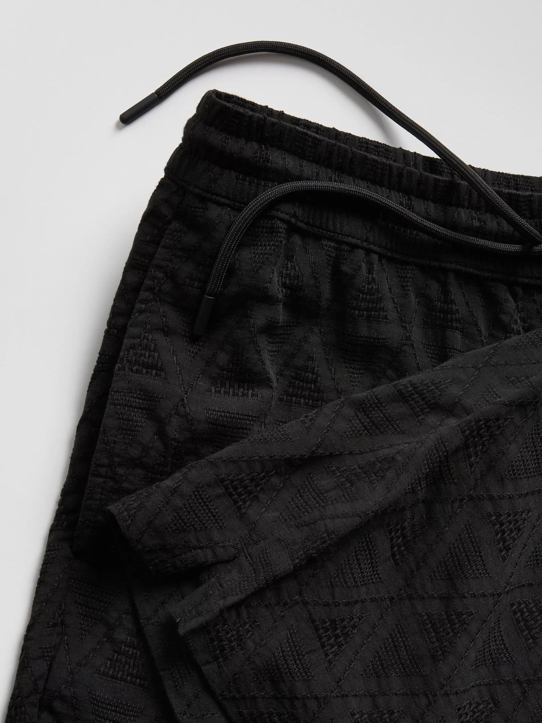 Black Slim Fit Shorts, , large image number 5