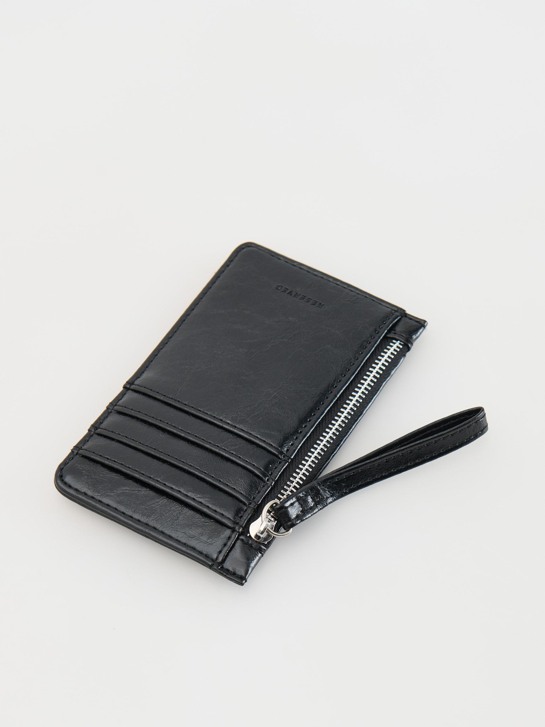 Black Card Holder, Black, large image number 1