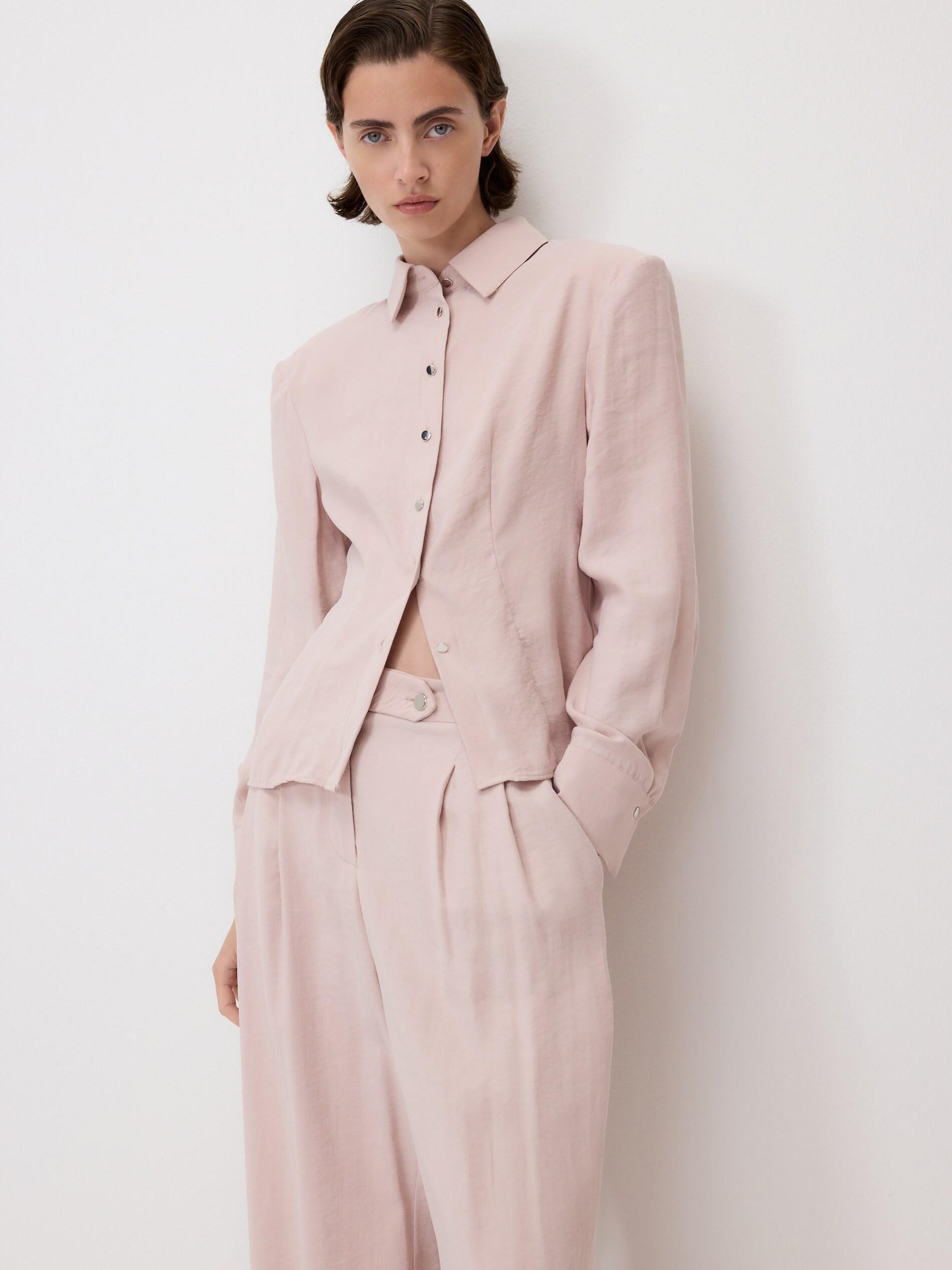 Pink Loose Modal Blend Trousers, Pink, large image number 2