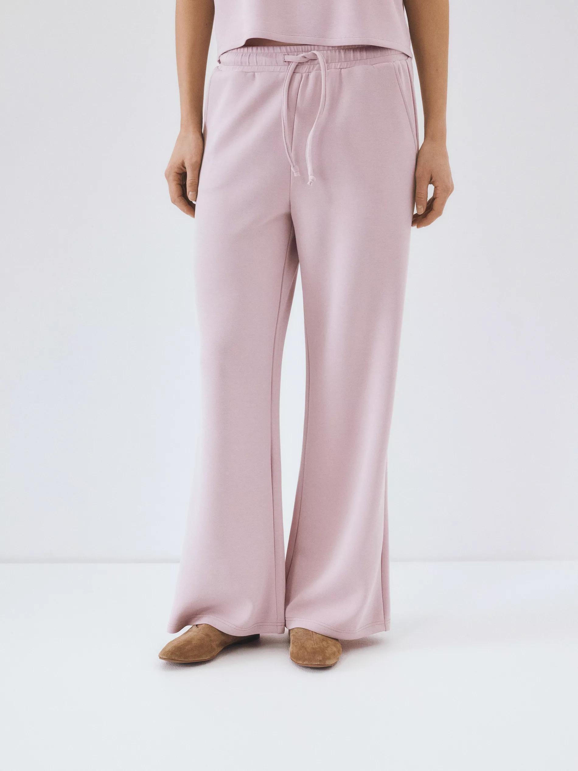 Pink Sweatpants With Added Modal, Pink, medium