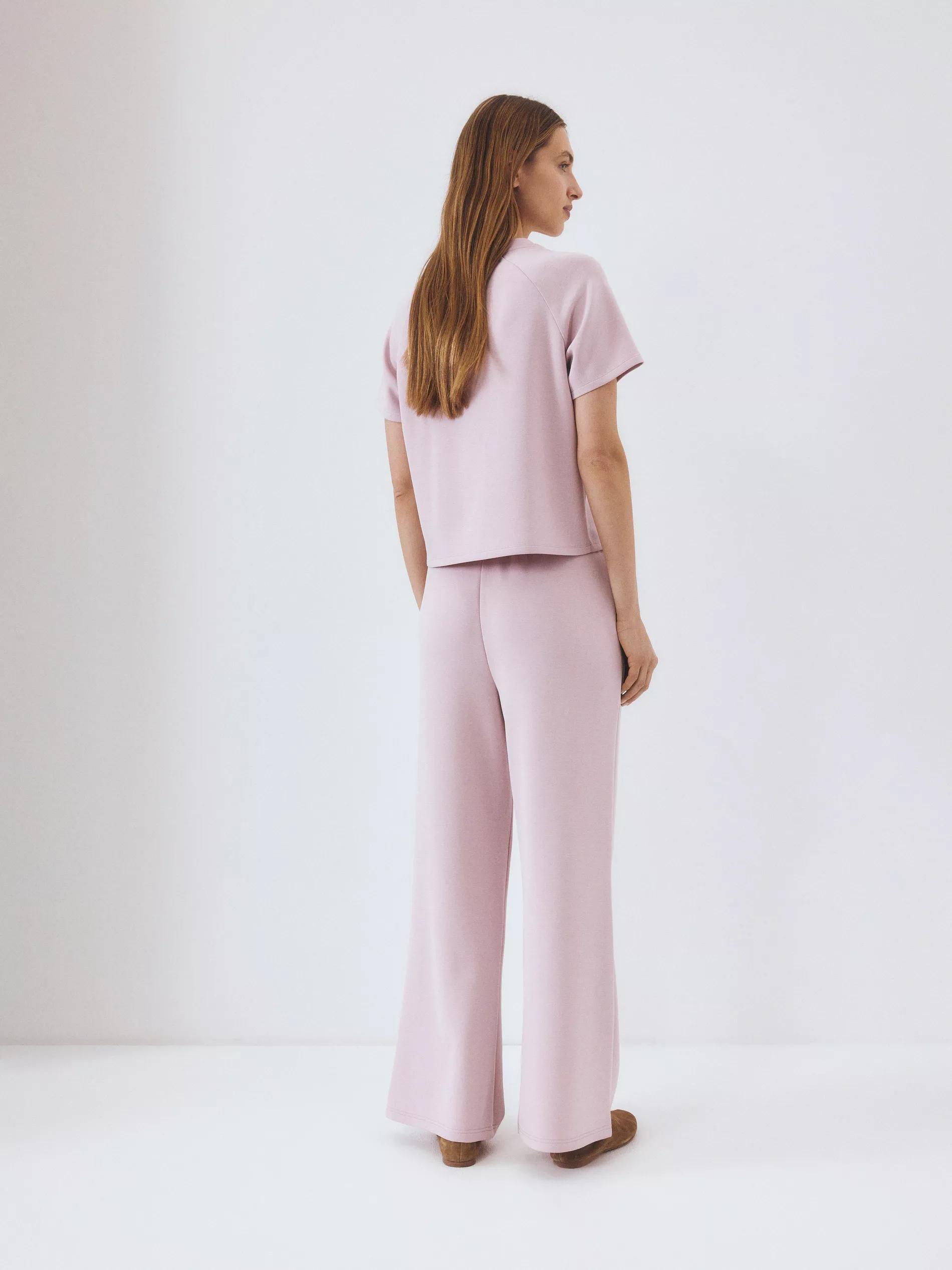 Pink Sweatpants With Added Modal, Pink, medium