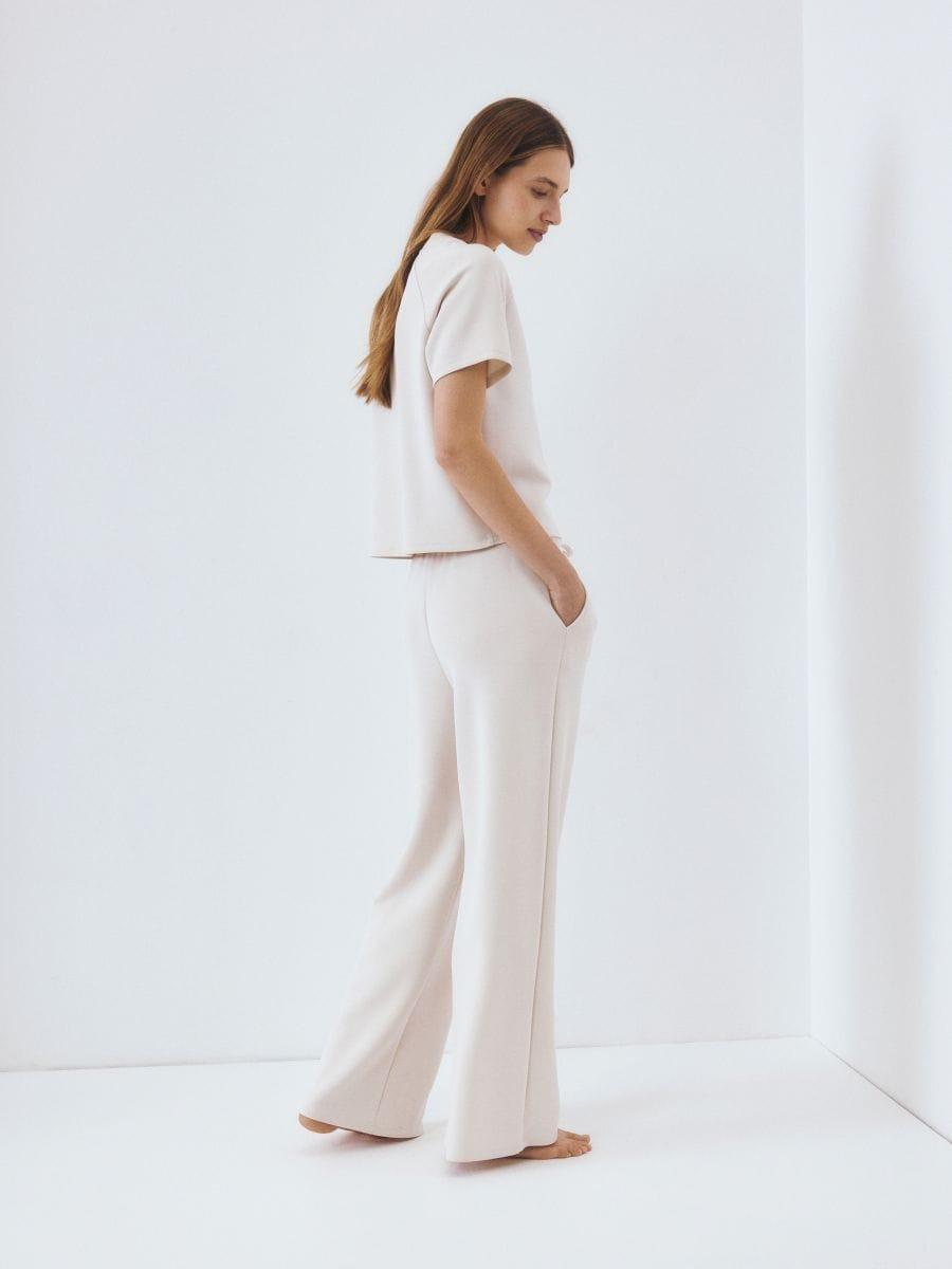 Beige Sweatpants With Added Modal, , large image number 2