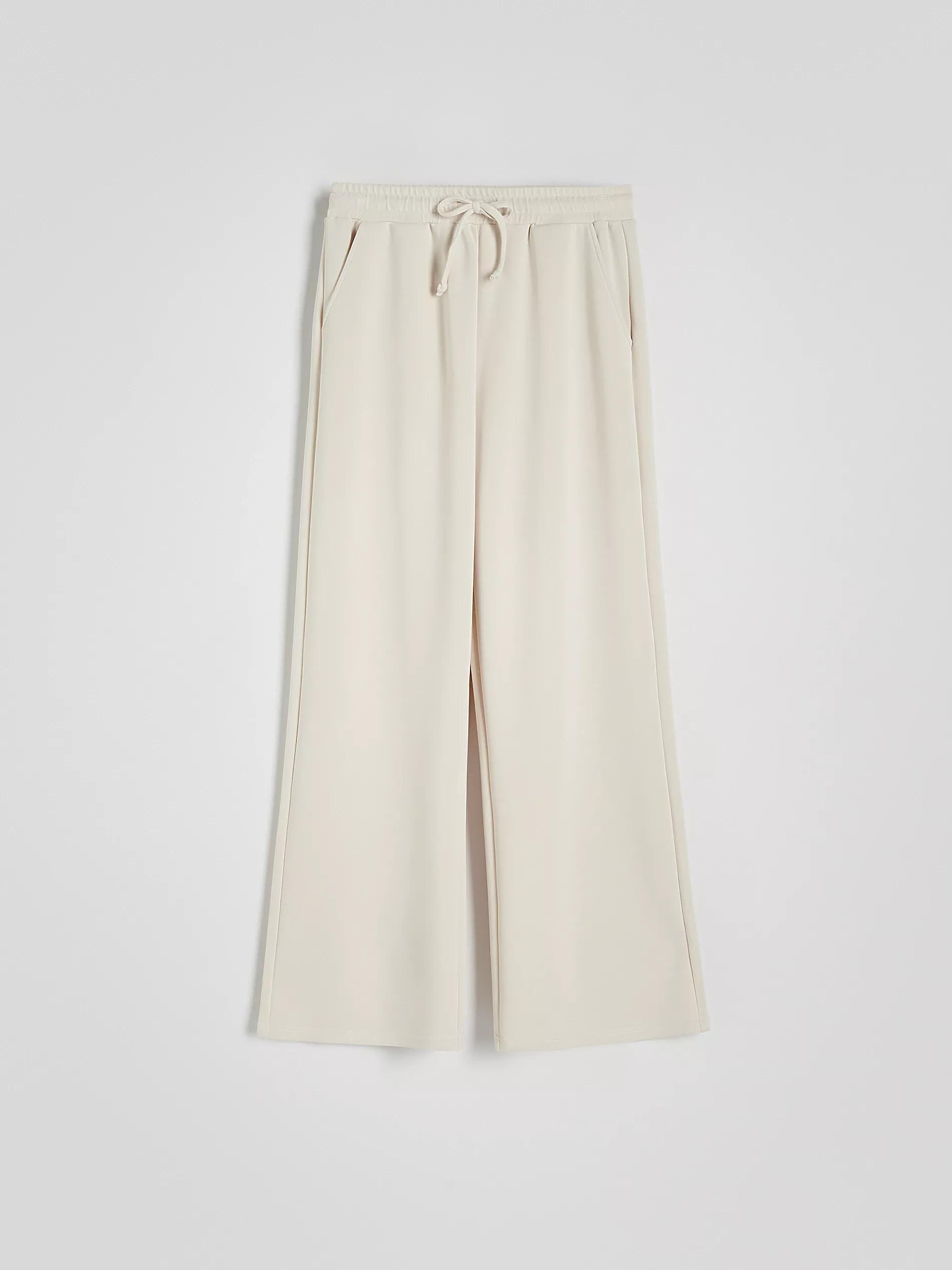 Beige Sweatpants With Added Modal, Beige, large image number 4