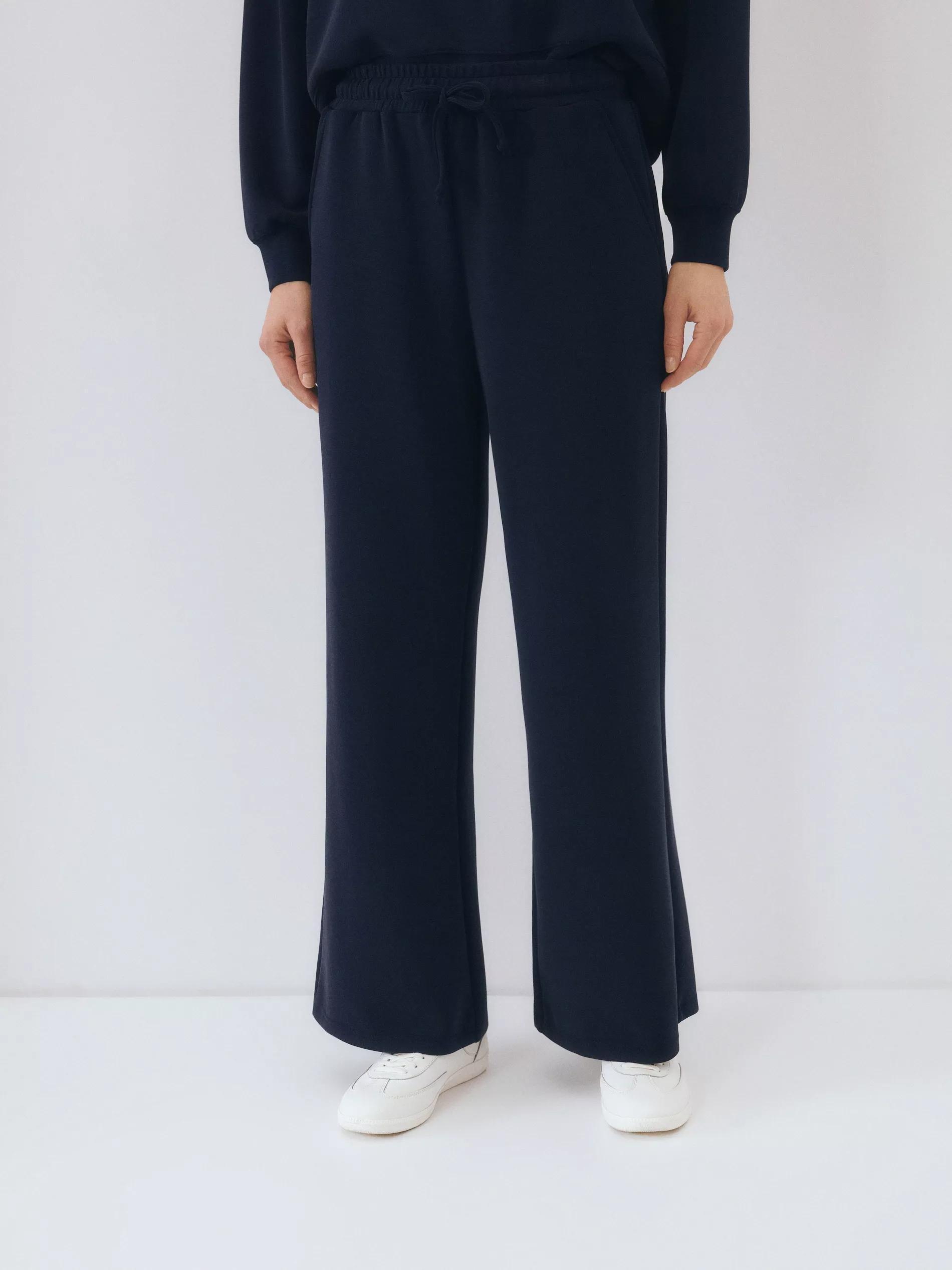Navy Sweatpants With Added Modal, , large image number 1