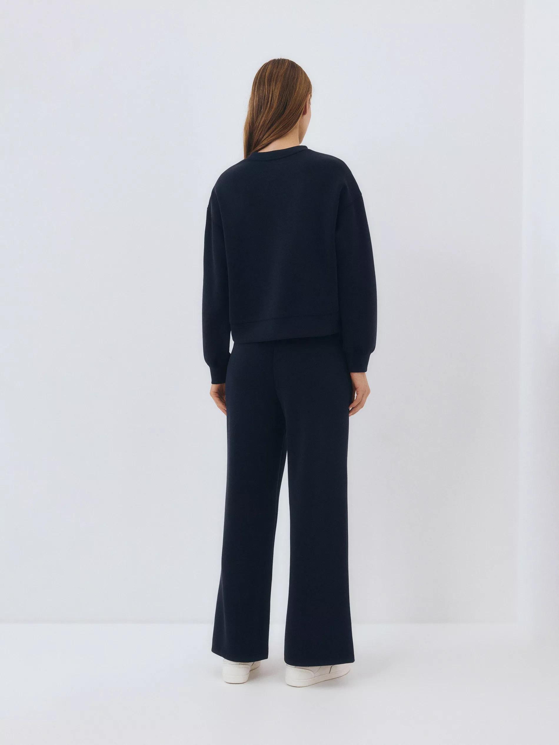 Navy Sweatpants With Added Modal, , large image number 3