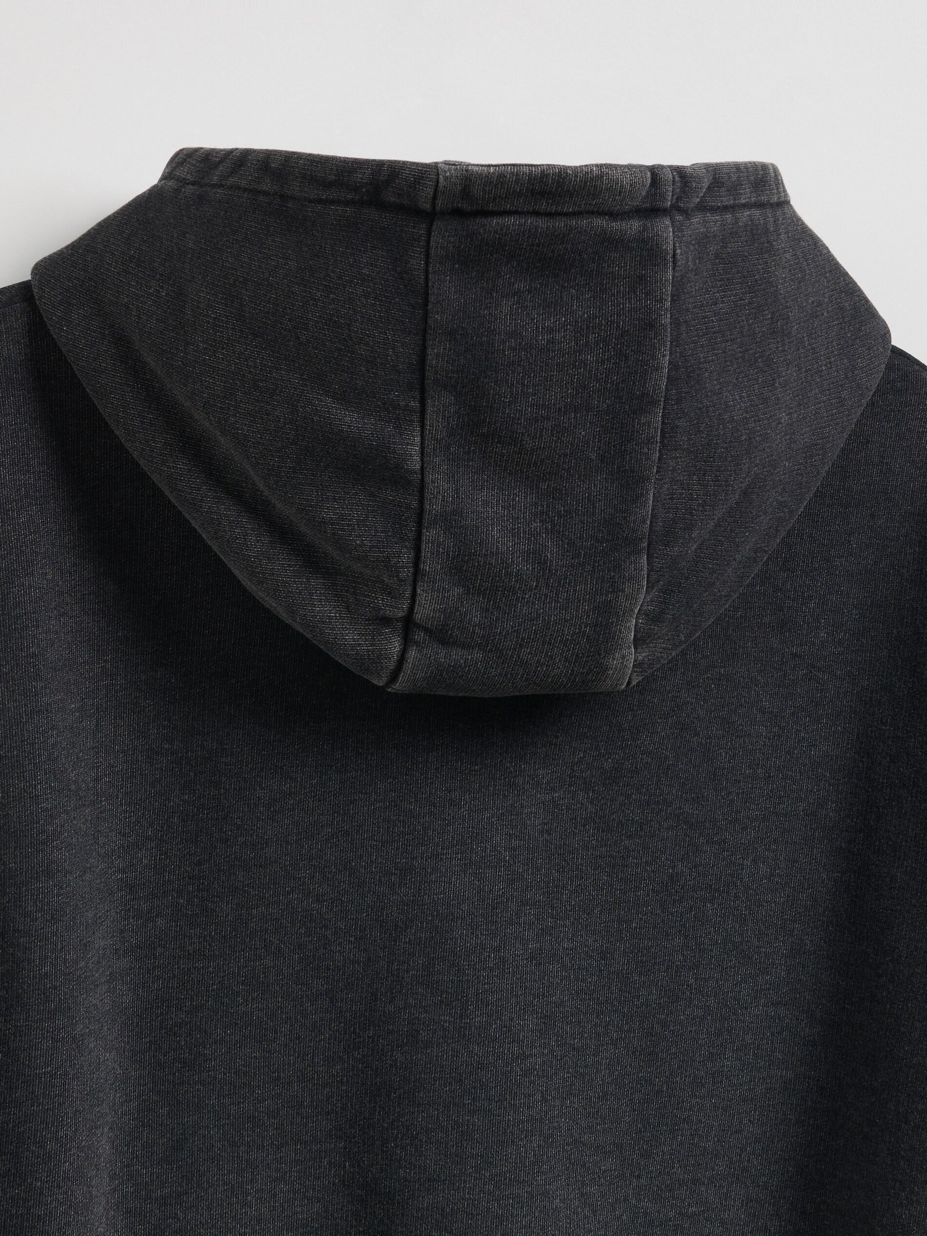 Black Cotton Spongebob Sweatshirt, Black, medium