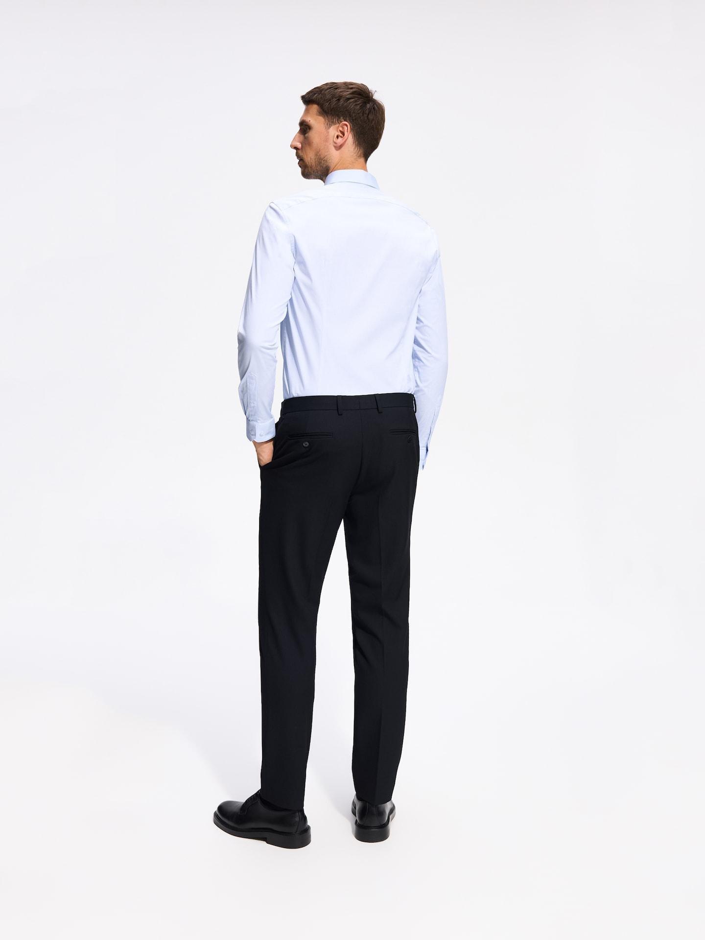 Navy Slim Fit Suit Trousers, Navy, large image number 3