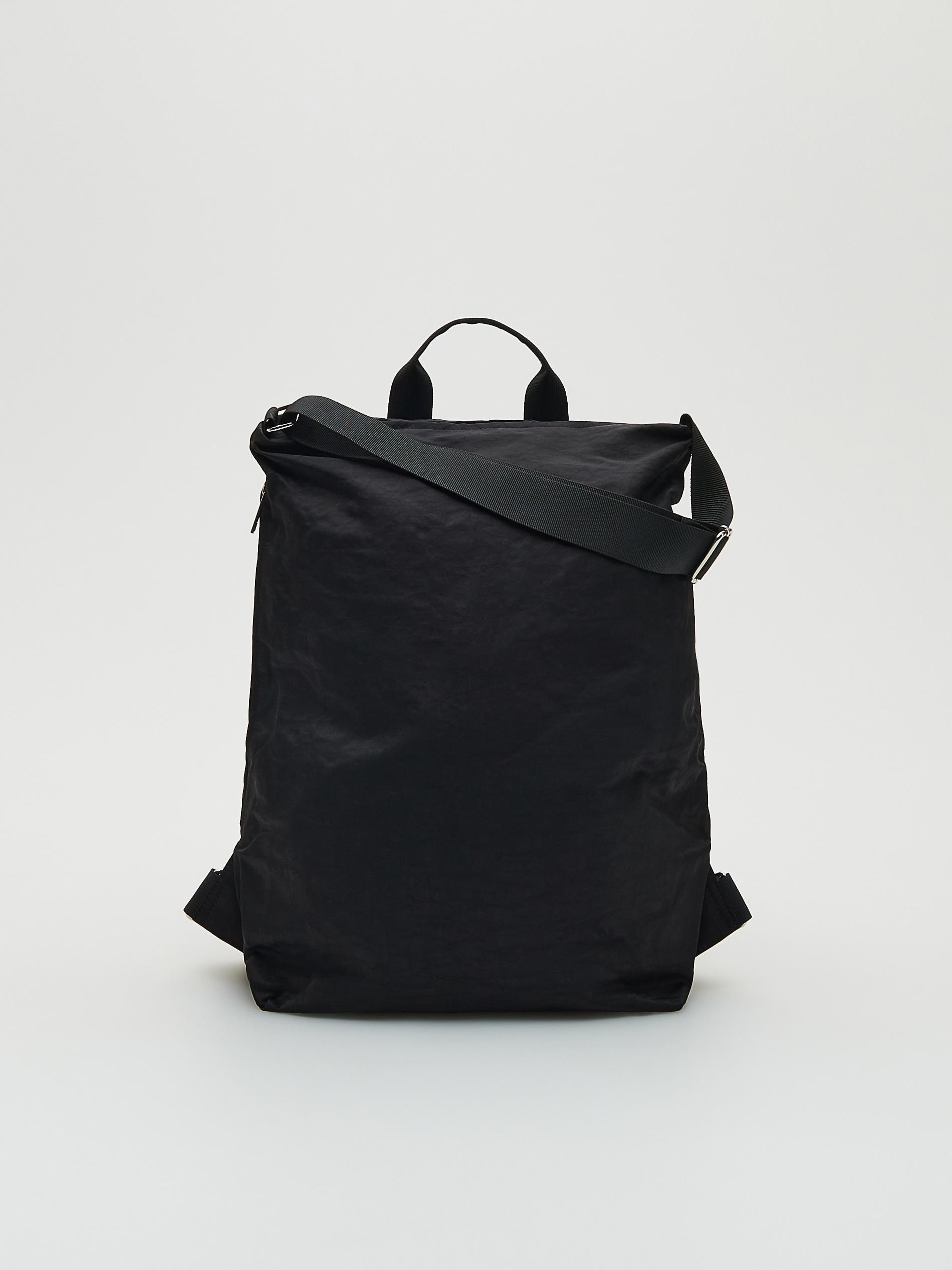 Black Plain Backpack With Handle, , large image number 0