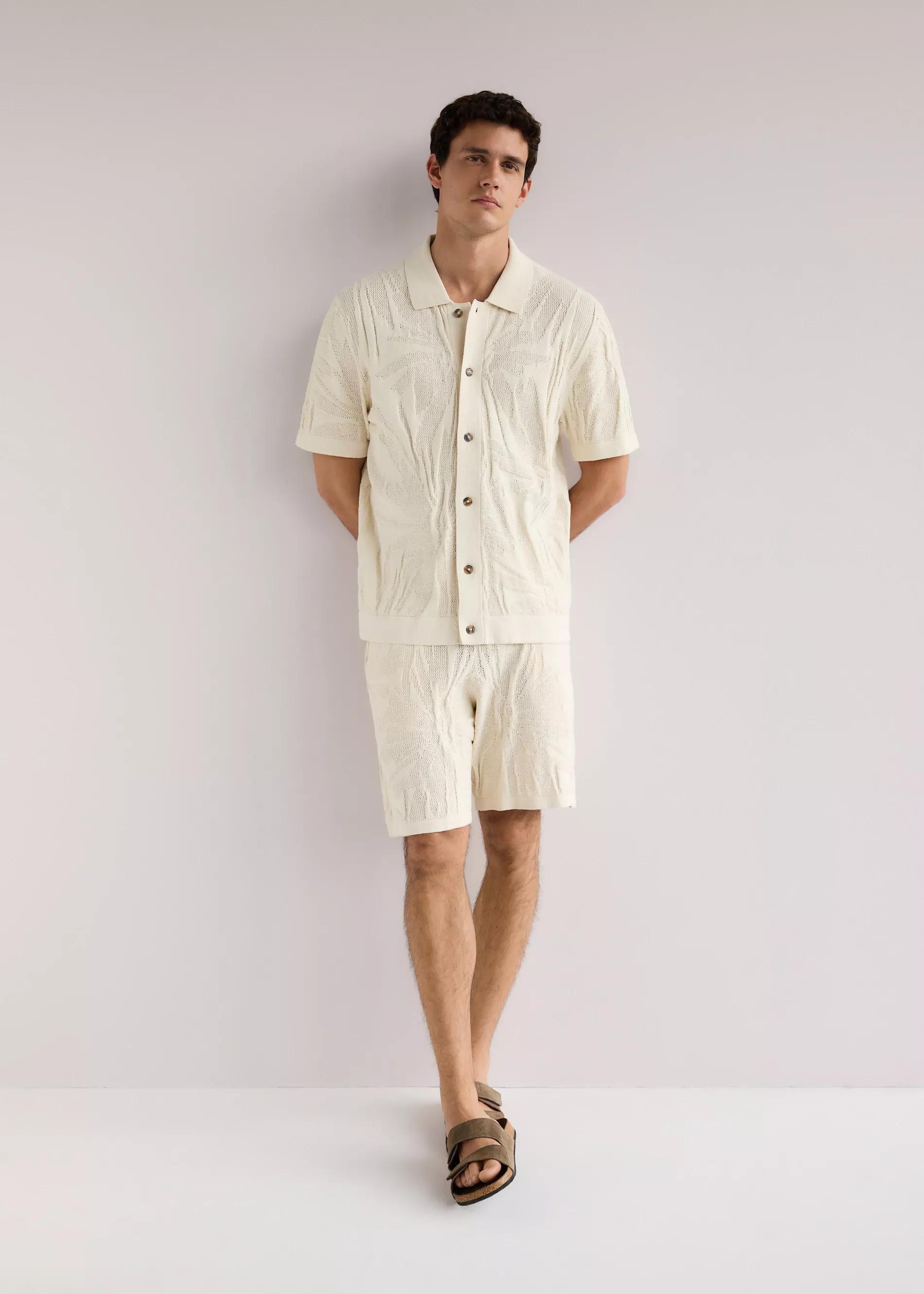Beige Comfort Fit Shorts, , large image number 1